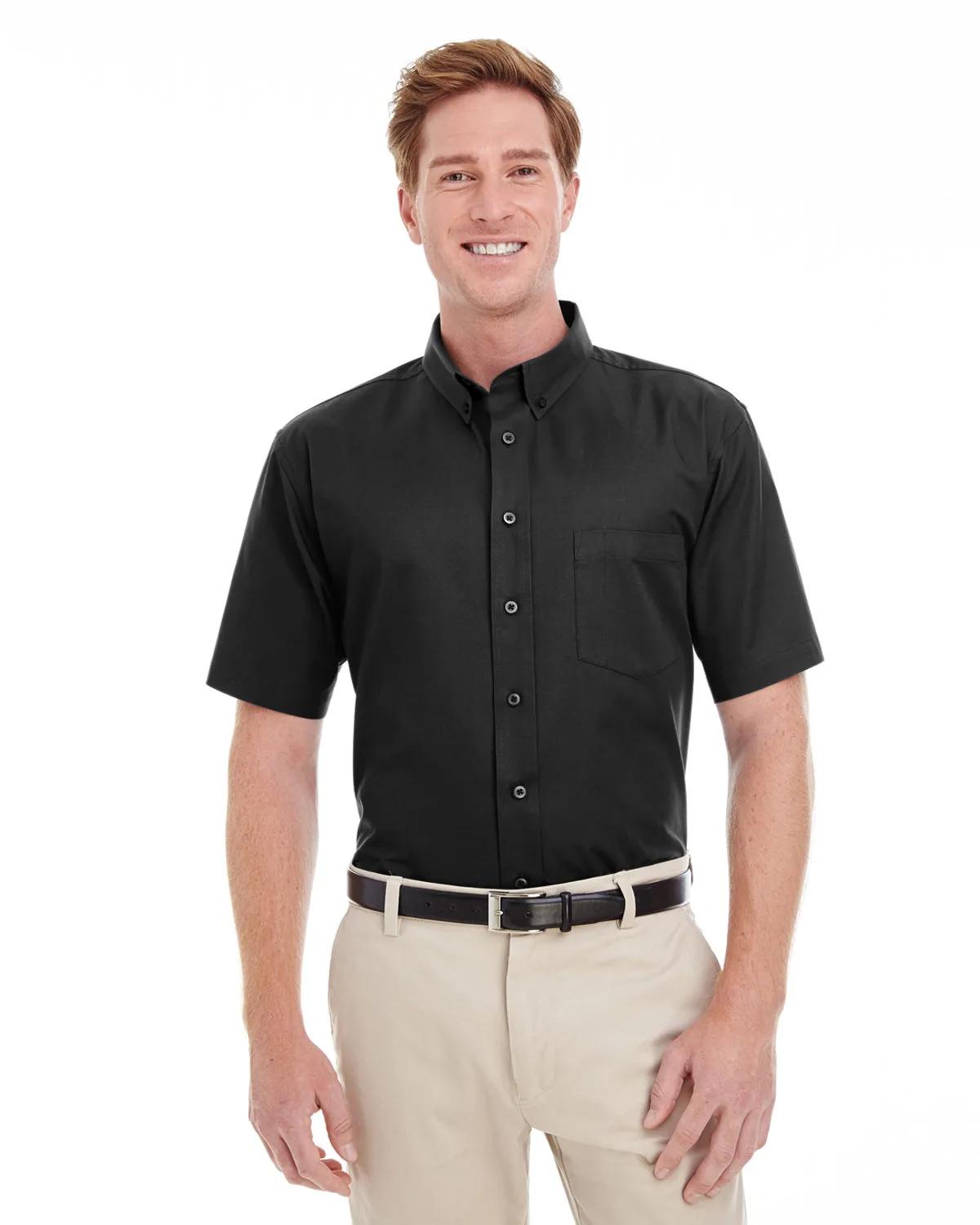 Men's Foundation Cotton Short-Sleeve Twill Shirt with Teflon™ 1 of 15