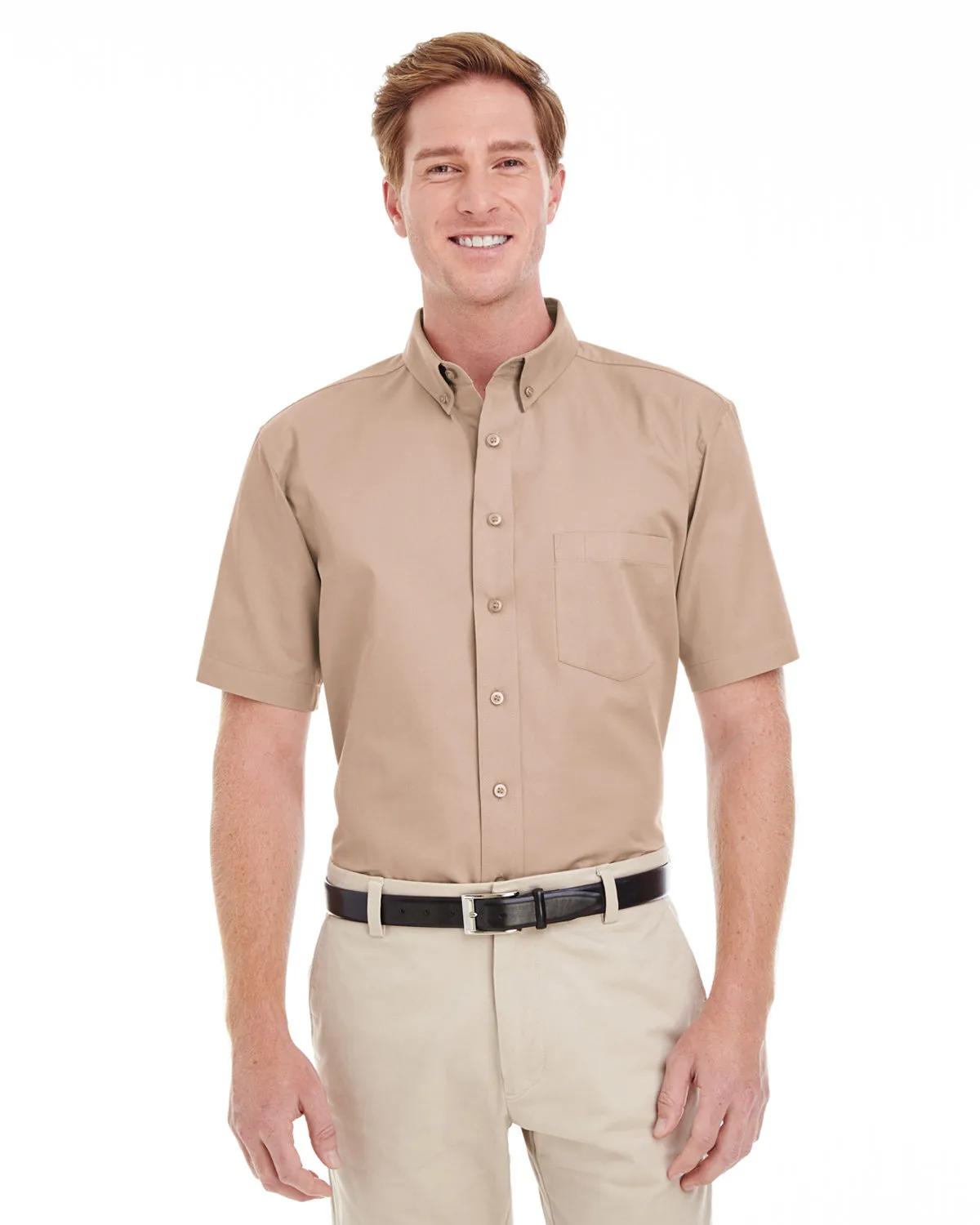 Men's Foundation Cotton Short-Sleeve Twill Shirt with Teflon™ 2 of 15