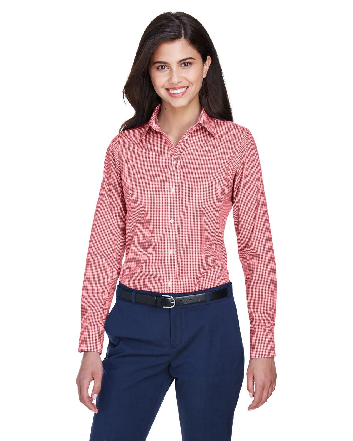 Ladies' Ladies' Crown Collection® Gingham Check Woven Shirt 5 of 40