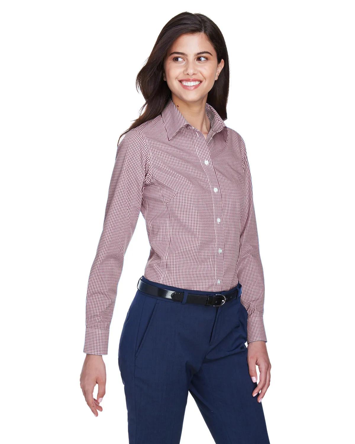 Ladies' Ladies' Crown Collection® Gingham Check Woven Shirt 32 of 40