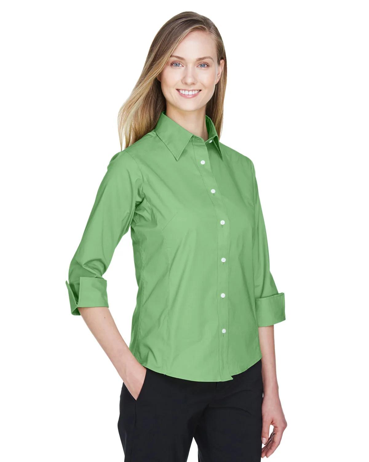 Ladies' Perfect Fit™ Three-Quarter Sleeve Stretch Poplin Blouse 43 of 48