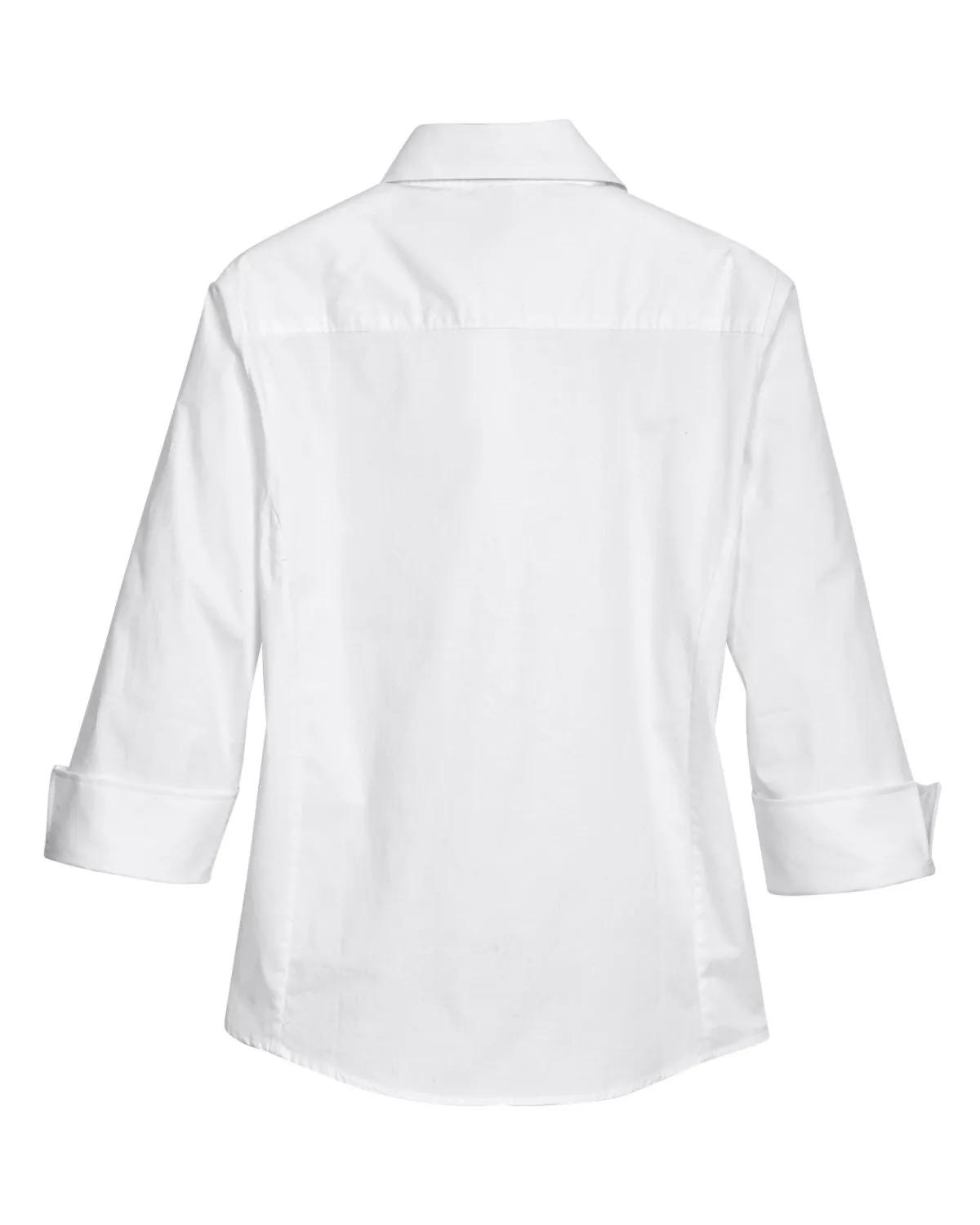 Ladies' Perfect Fit™ Three-Quarter Sleeve Stretch Poplin Blouse 11 of 48