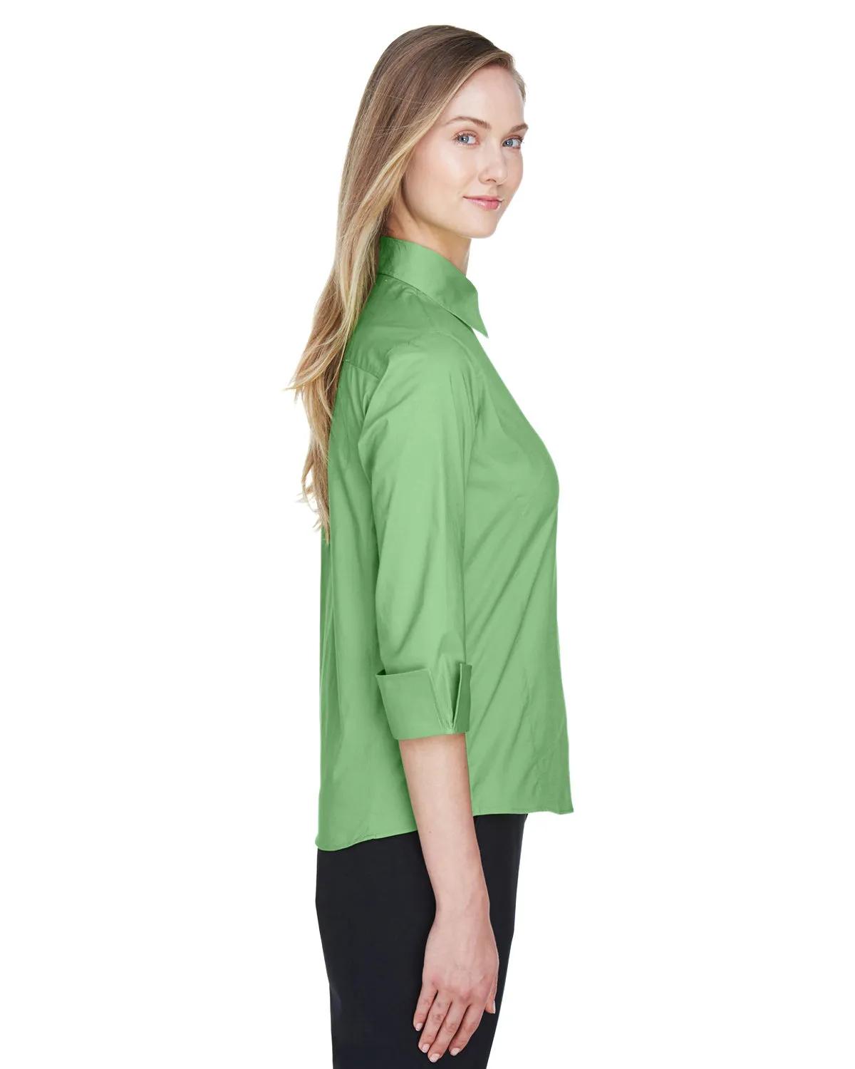 Ladies' Perfect Fit™ Three-Quarter Sleeve Stretch Poplin Blouse 45 of 48