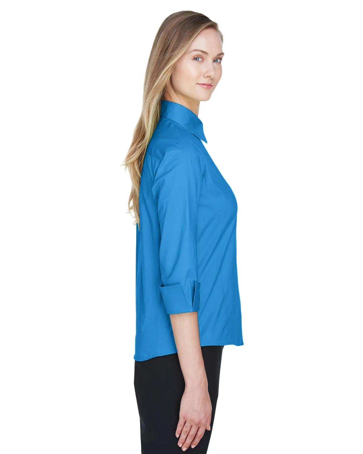 Ladies' Perfect Fit™ Three-Quarter Sleeve Stretch Poplin Blouse 27 of 48