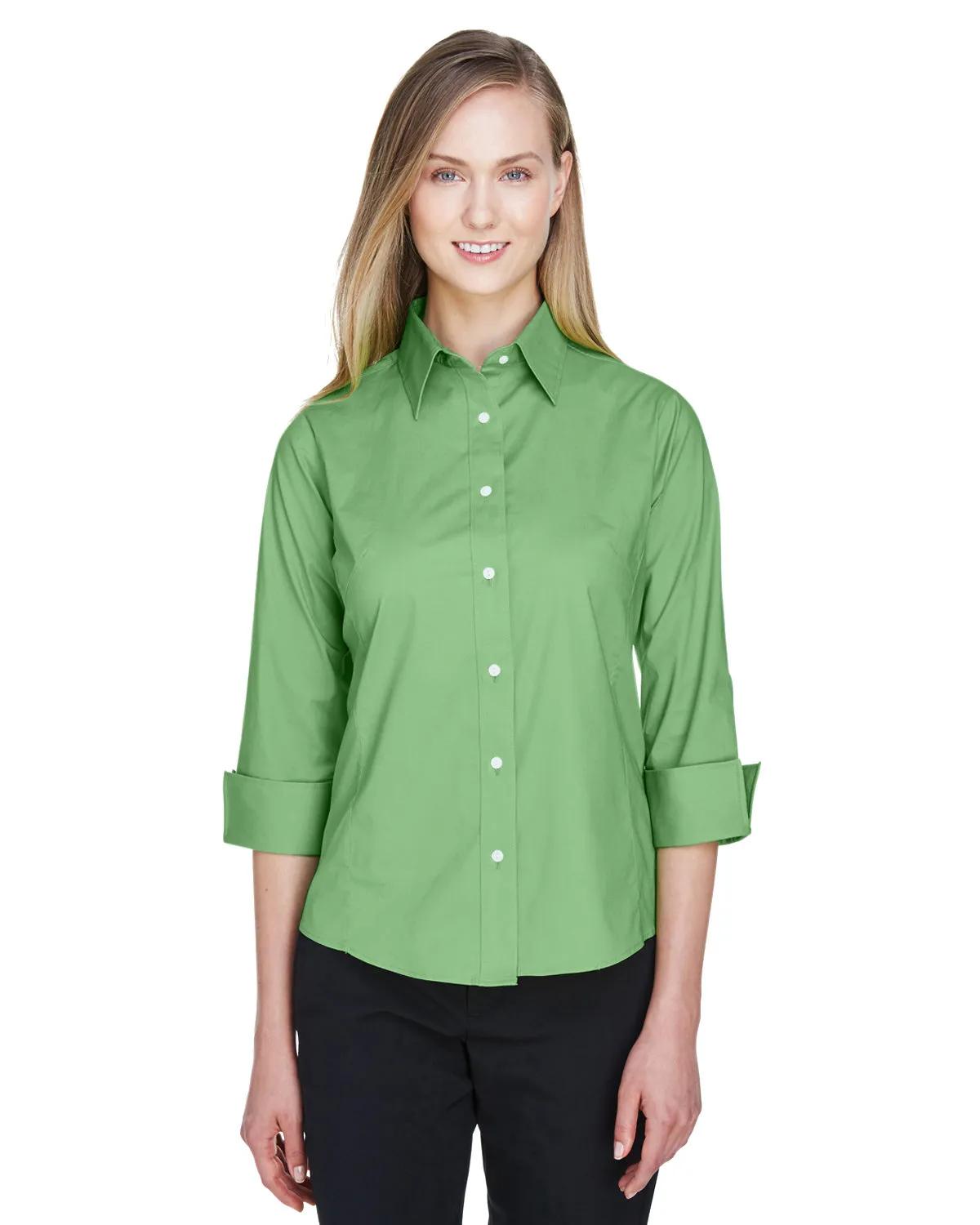 Ladies' Perfect Fit™ Three-Quarter Sleeve Stretch Poplin Blouse 6 of 48