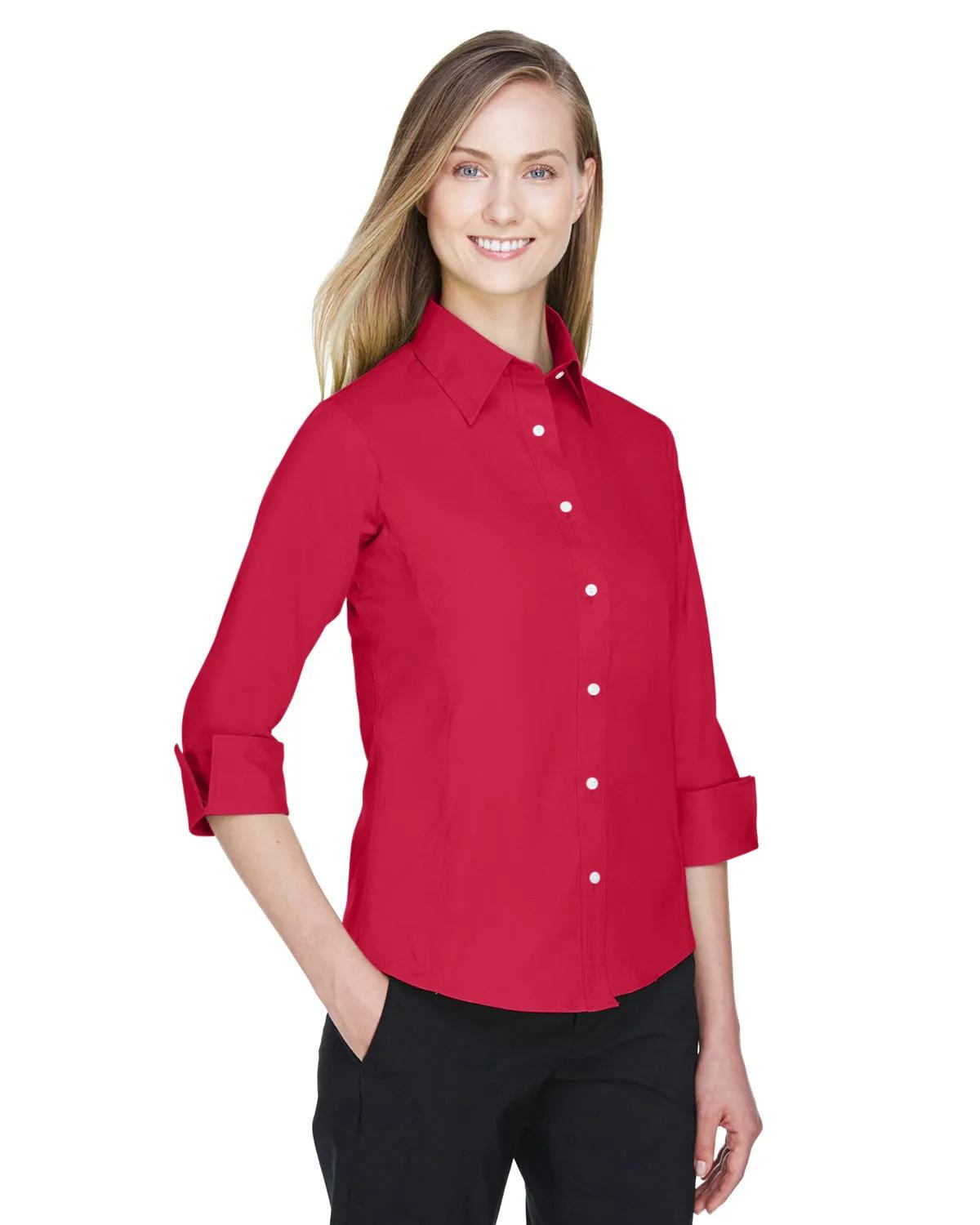 Ladies' Perfect Fit™ Three-Quarter Sleeve Stretch Poplin Blouse 19 of 48