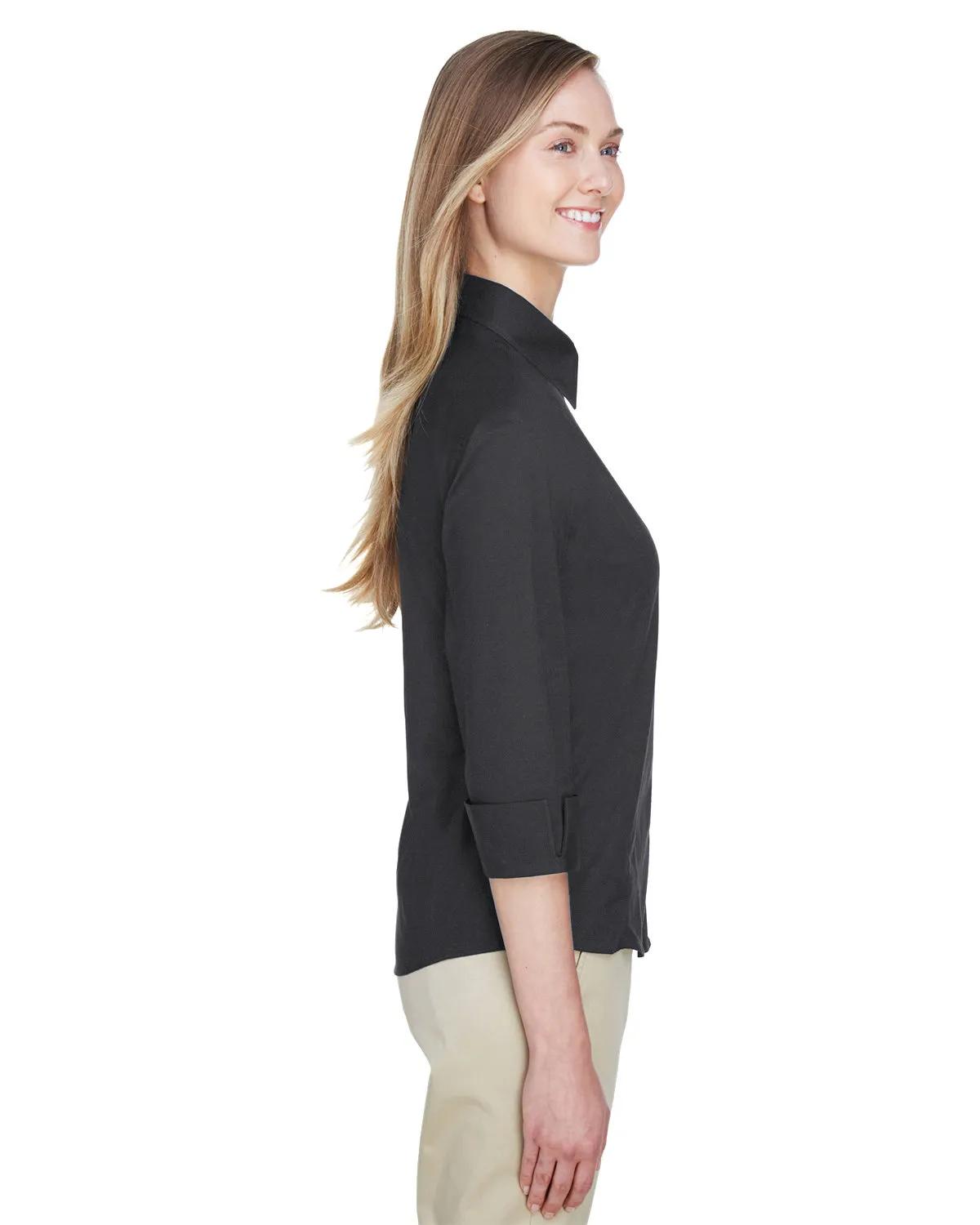 Ladies' Perfect Fit™ Three-Quarter Sleeve Stretch Poplin Blouse 15 of 48