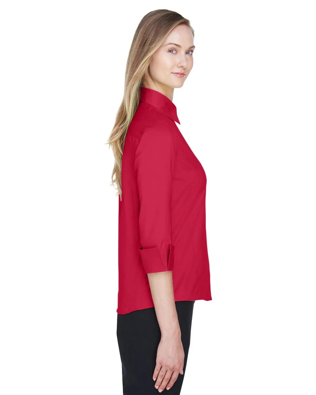 Ladies' Perfect Fit™ Three-Quarter Sleeve Stretch Poplin Blouse 21 of 48