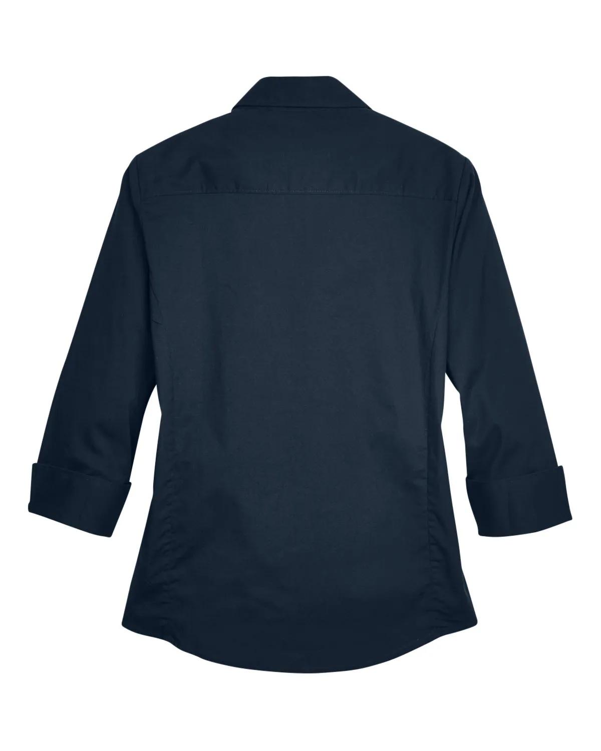 Ladies' Perfect Fit™ Three-Quarter Sleeve Stretch Poplin Blouse 35 of 48