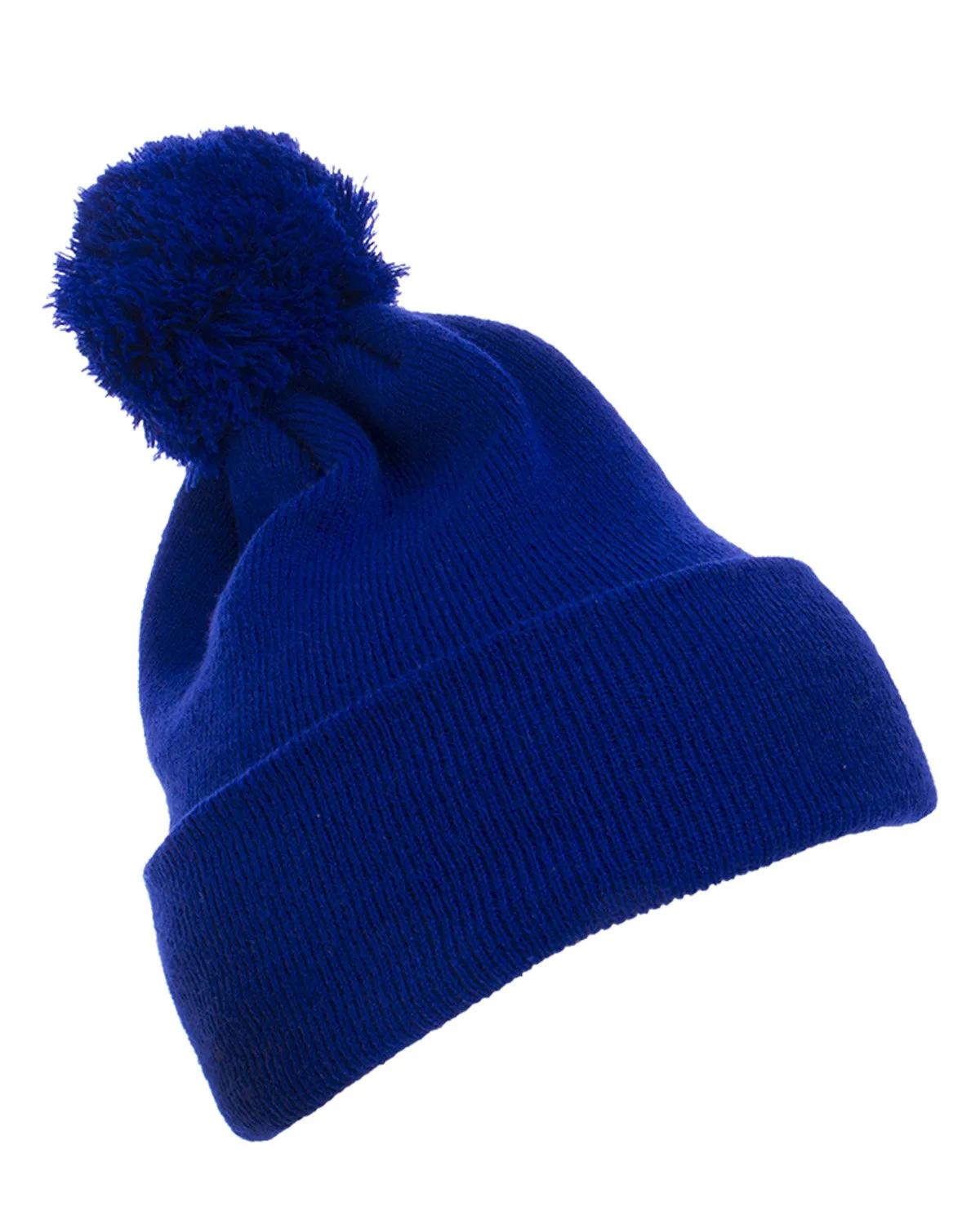 Cuffed Knit Beanie with Pom Pom 5 of 6