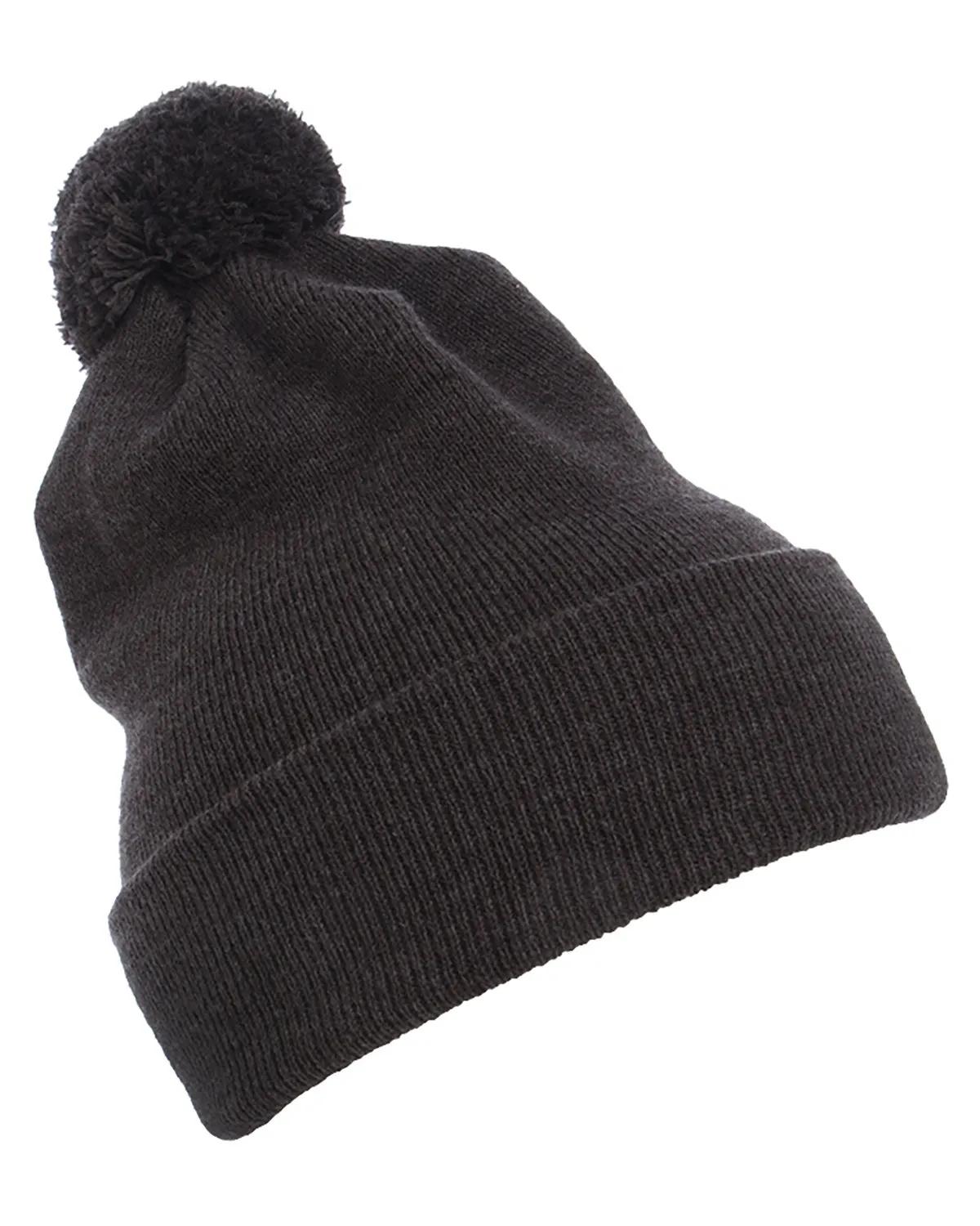 Cuffed Knit Beanie with Pom Pom 1 of 6