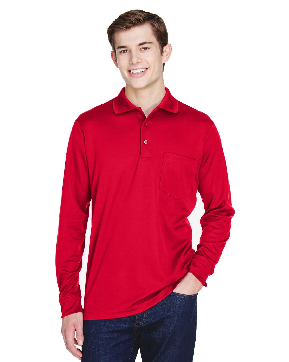 Adult Pinnacle Performance Long-Sleeve Piqué Polo with Pocket 4 of 33