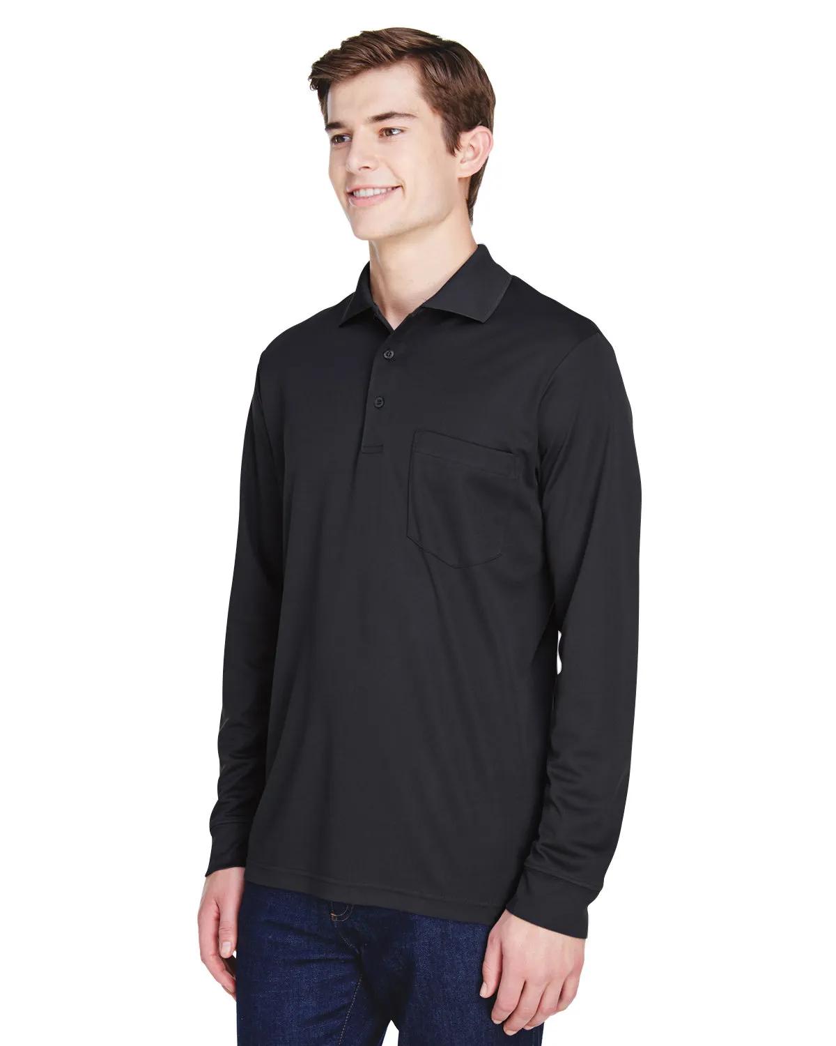 Adult Pinnacle Performance Long-Sleeve Piqué Polo with Pocket 6 of 33