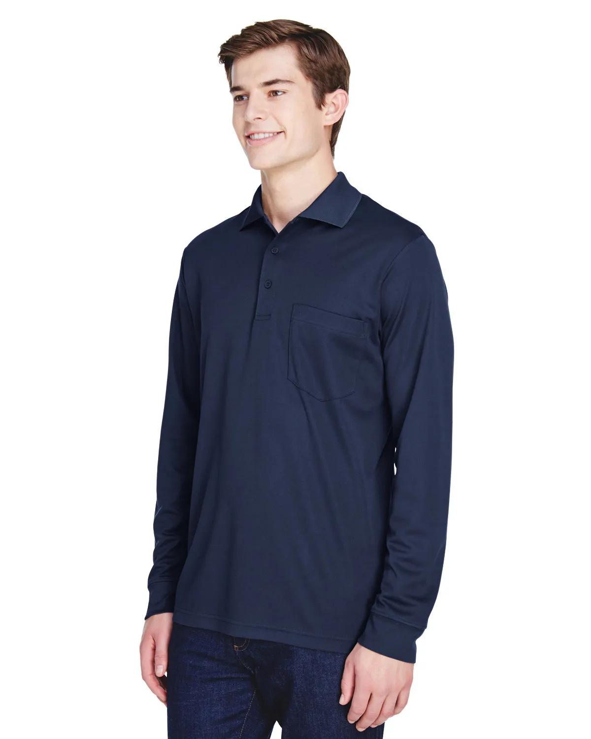 Adult Pinnacle Performance Long-Sleeve Piqué Polo with Pocket 18 of 33