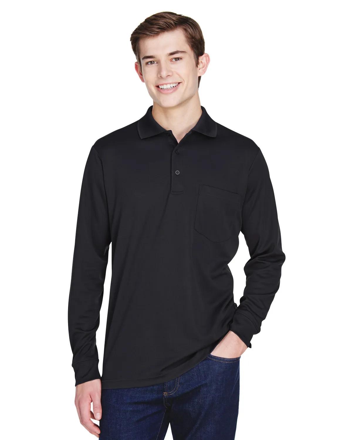 Adult Pinnacle Performance Long-Sleeve Piqué Polo with Pocket 1 of 33