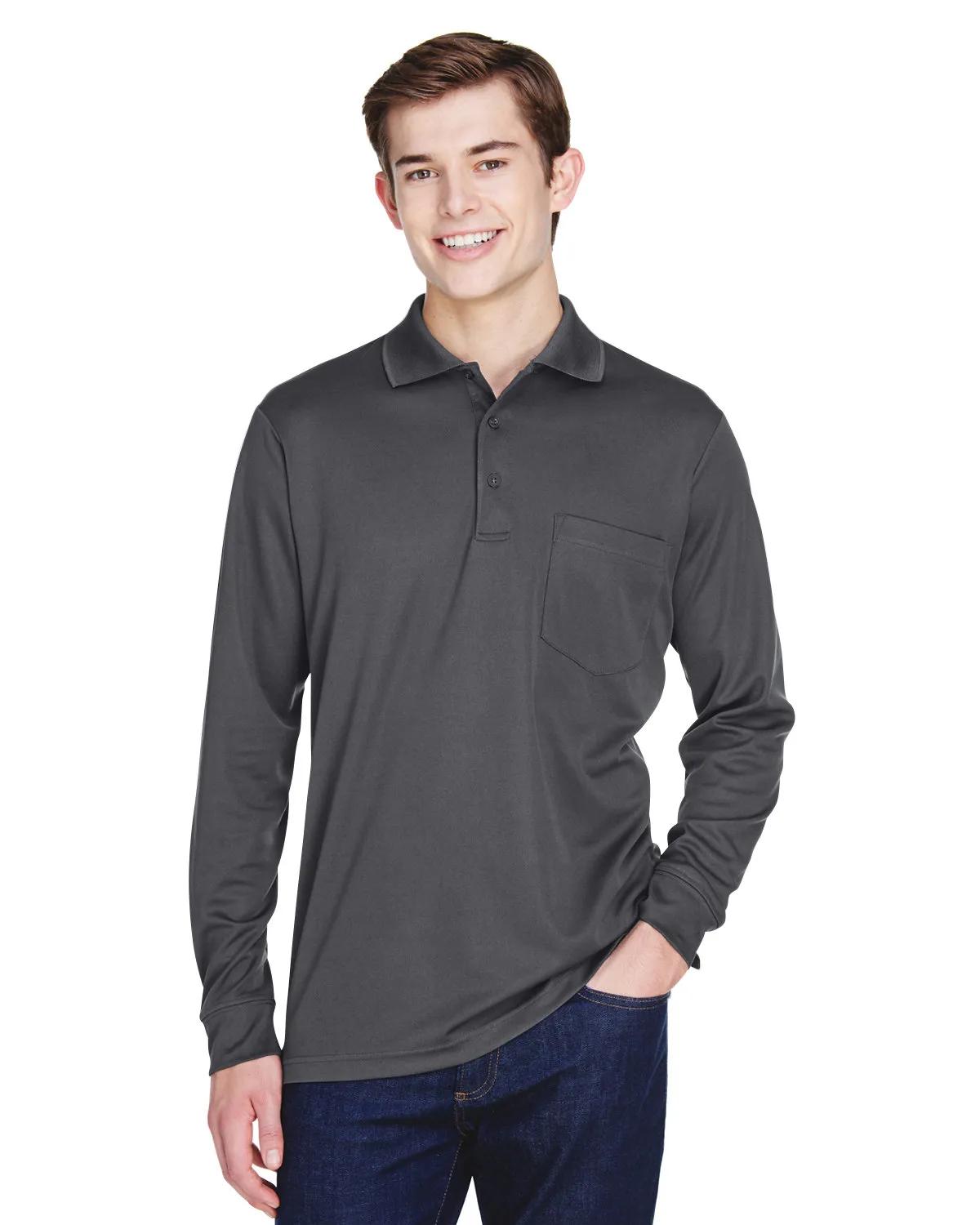 Adult Pinnacle Performance Long-Sleeve Piqué Polo with Pocket 2 of 33