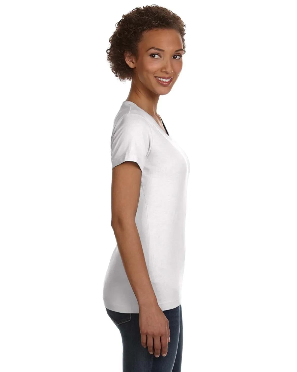 Ladies' V-Neck Fine Jersey T-Shirt 21 of 44