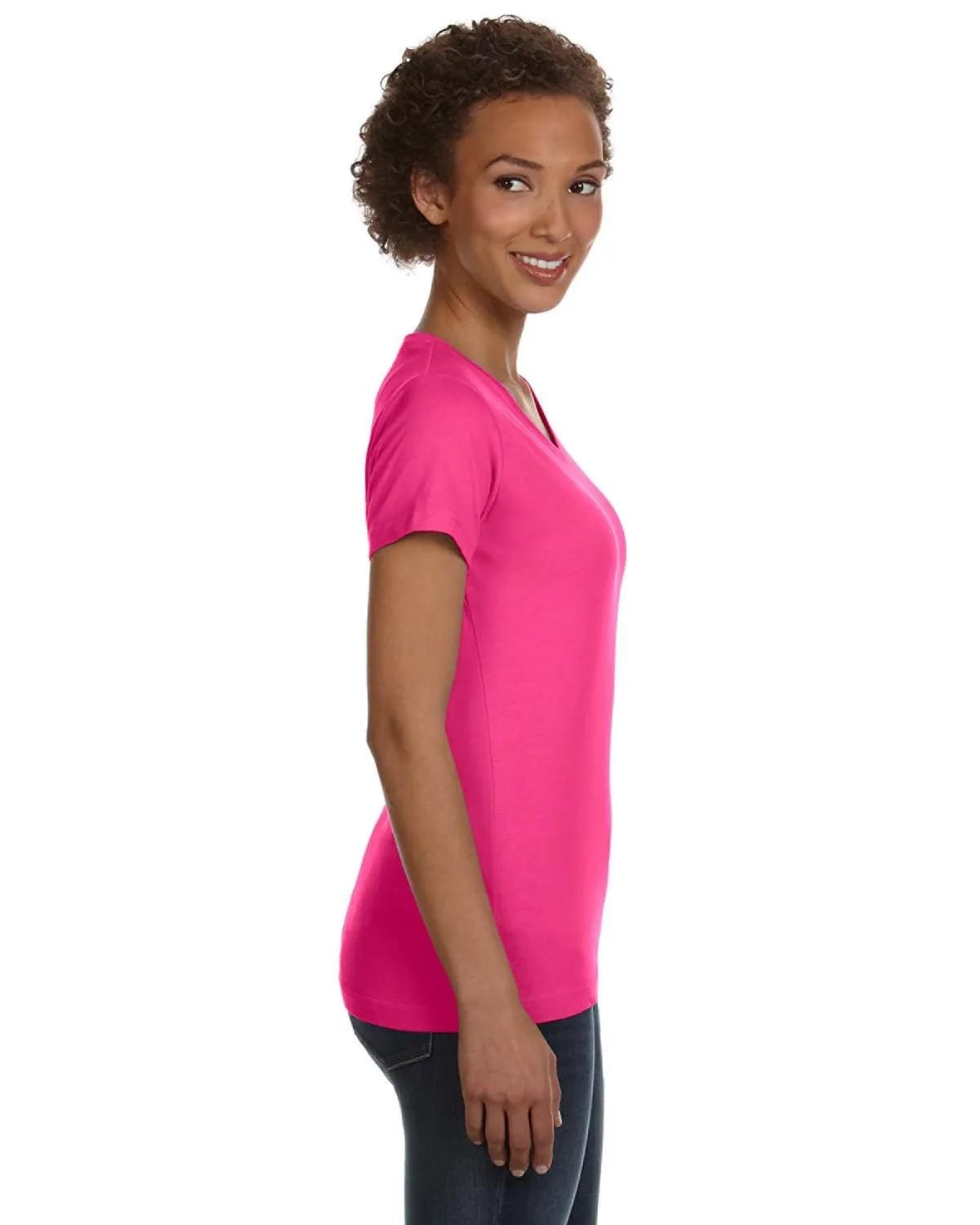 Ladies' V-Neck Fine Jersey T-Shirt 41 of 44