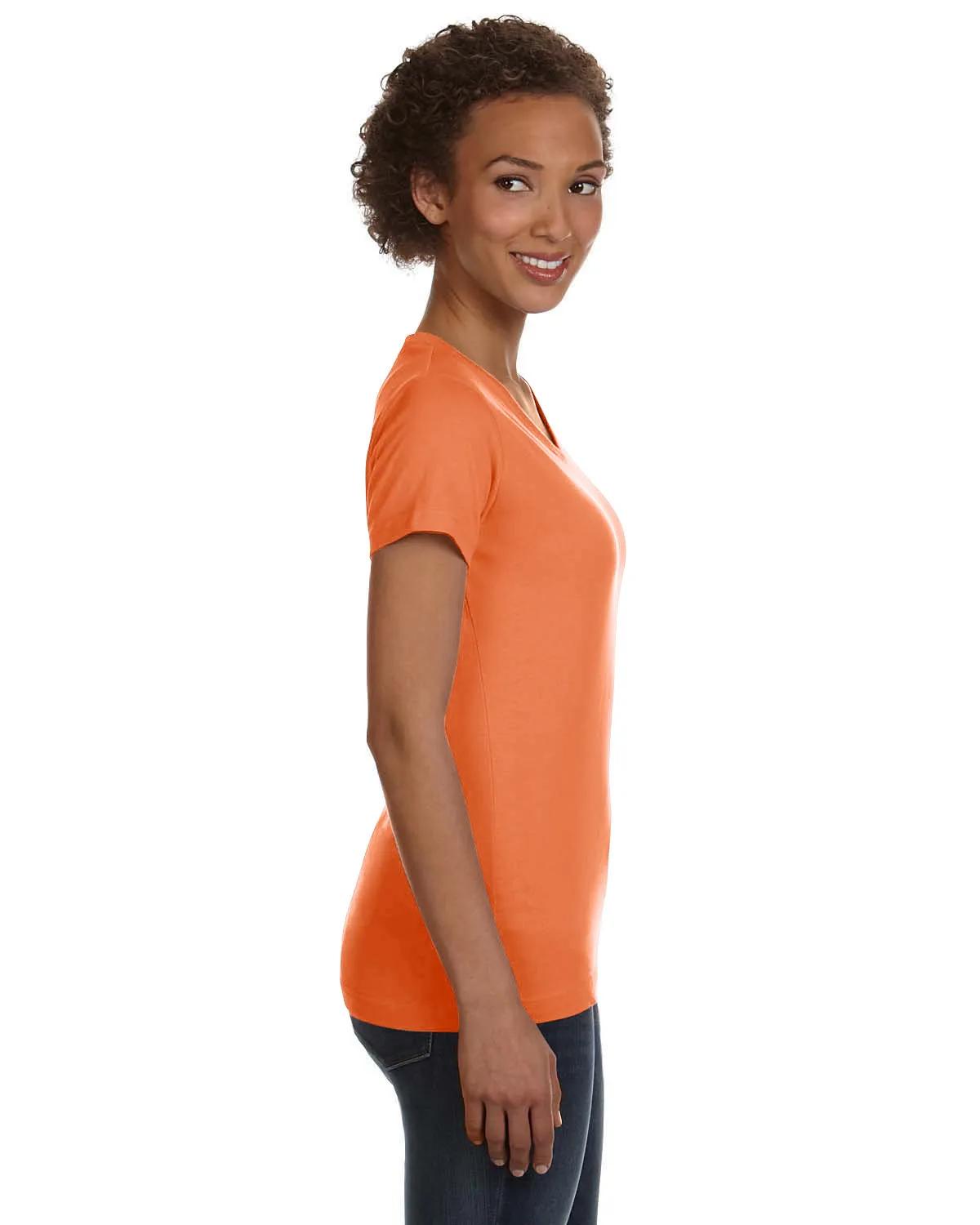 Ladies' V-Neck Fine Jersey T-Shirt 21 of 44