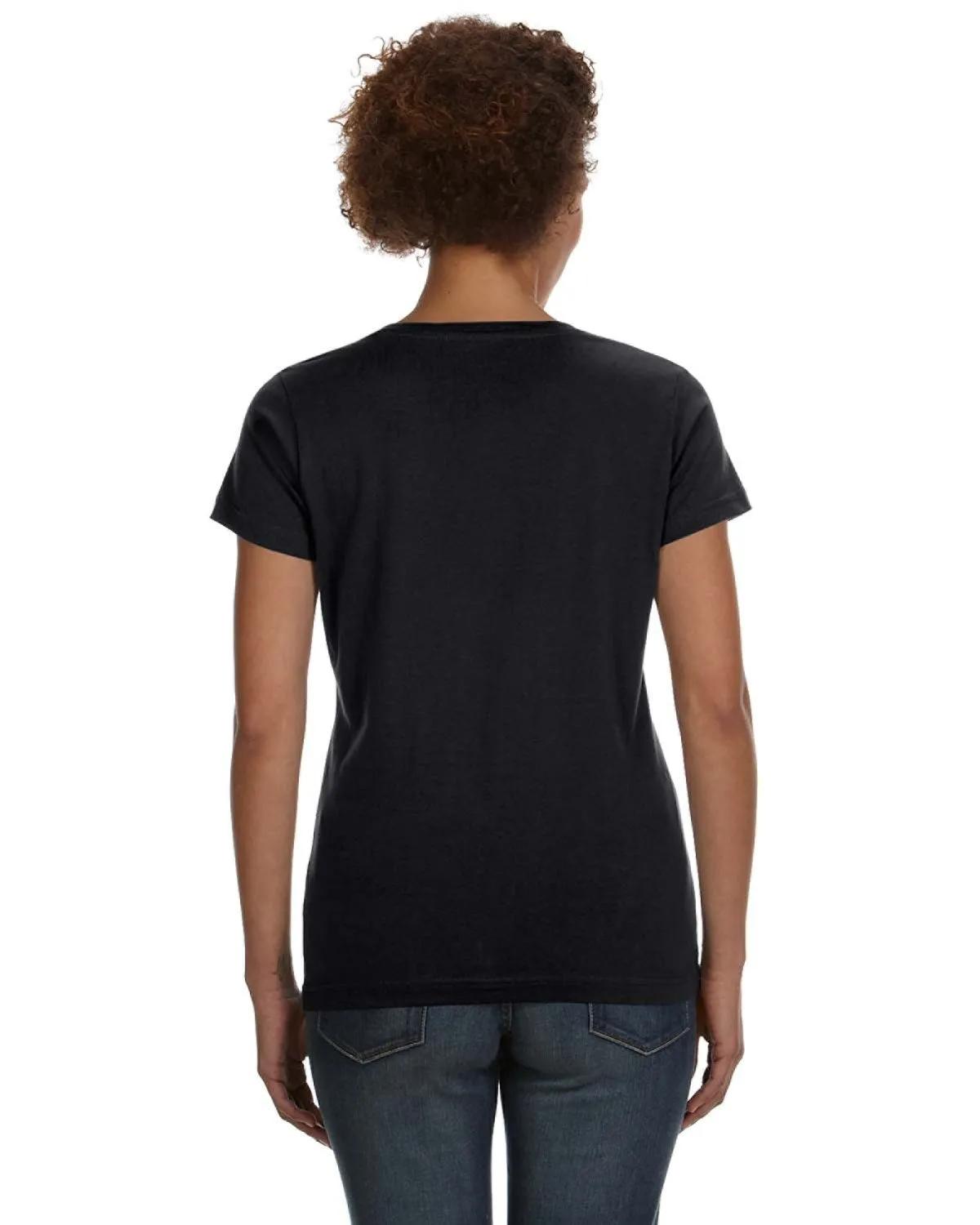 Ladies' V-Neck Fine Jersey T-Shirt 42 of 44