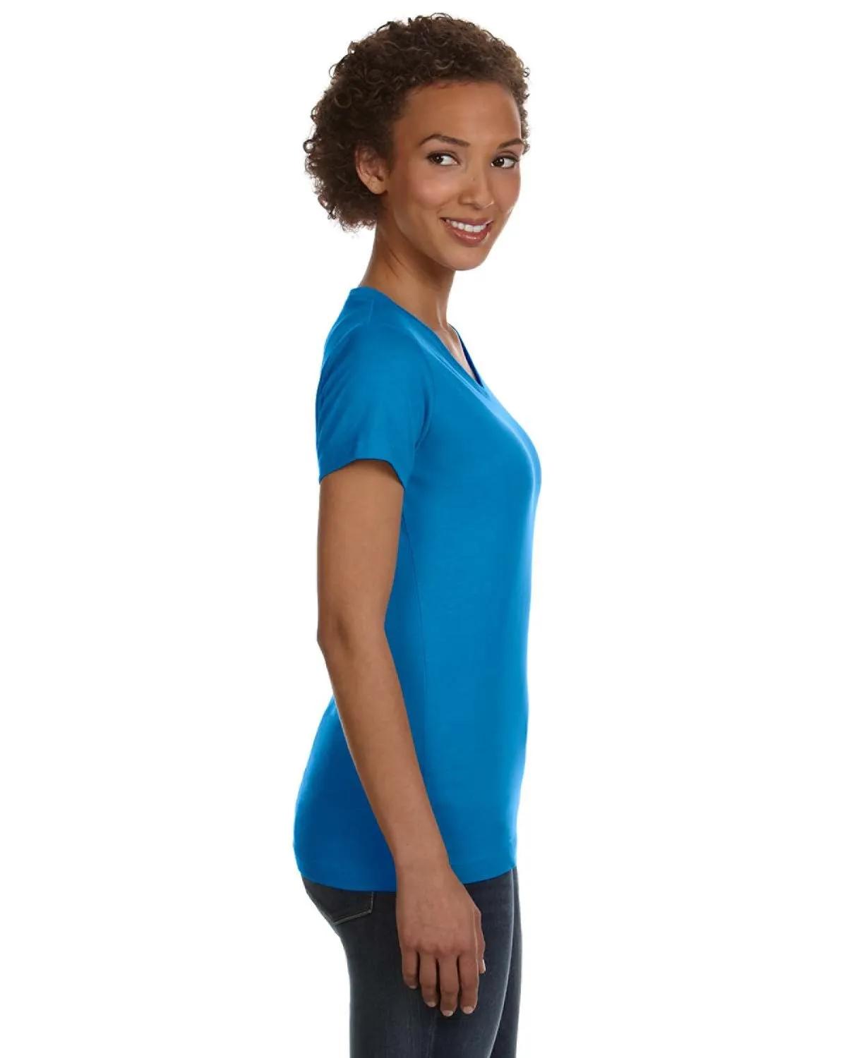 Ladies' V-Neck Fine Jersey T-Shirt 36 of 44
