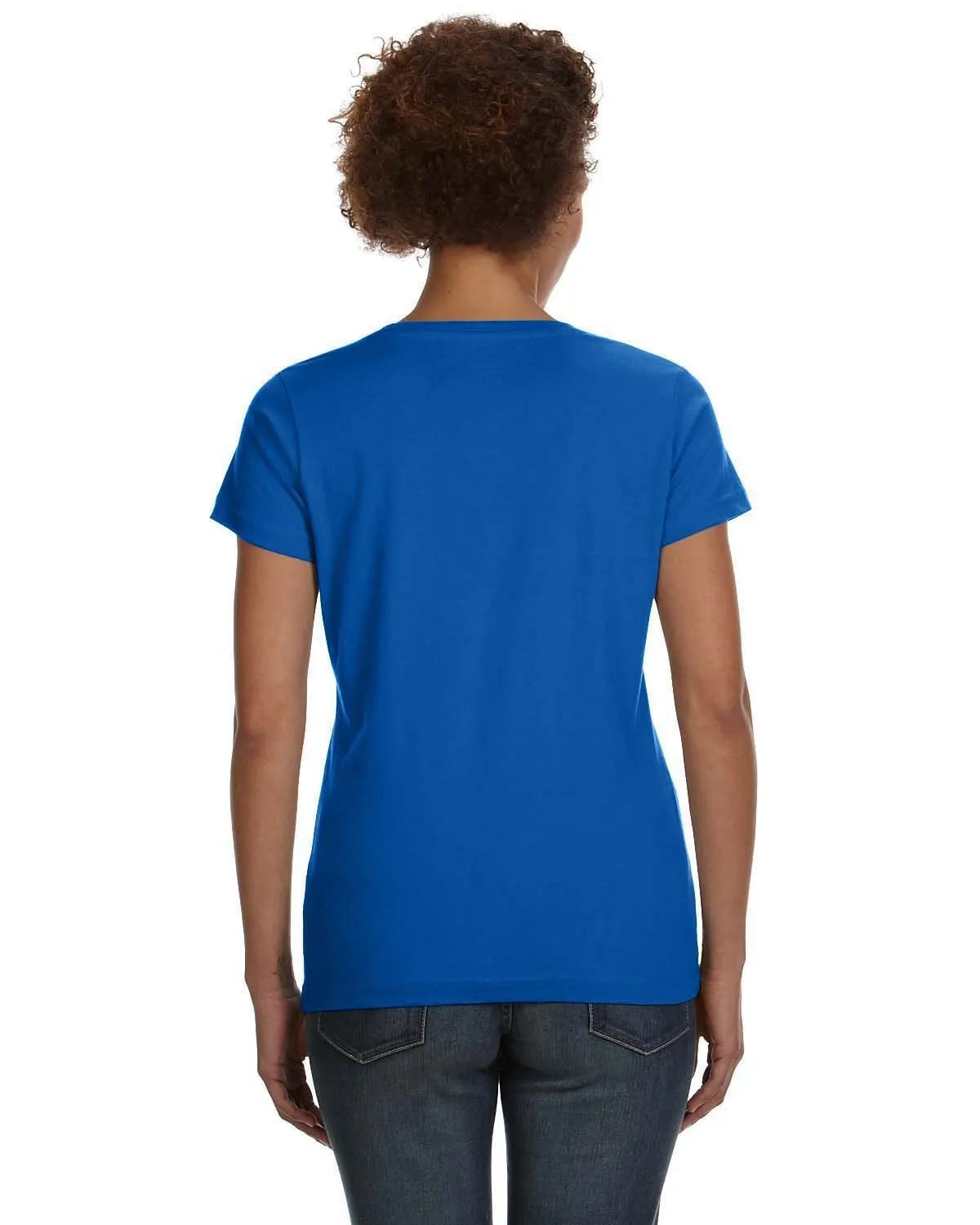 Ladies' V-Neck Fine Jersey T-Shirt 44 of 44