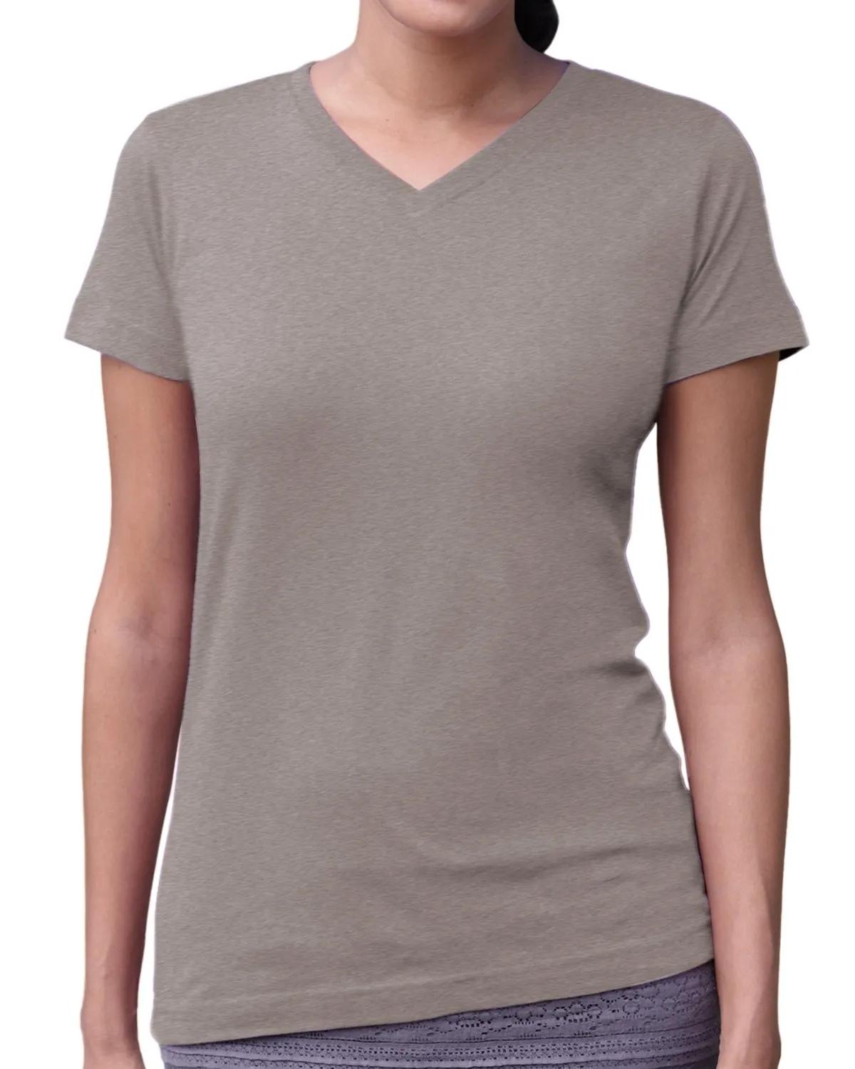 Ladies' V-Neck Fine Jersey T-Shirt 9 of 44