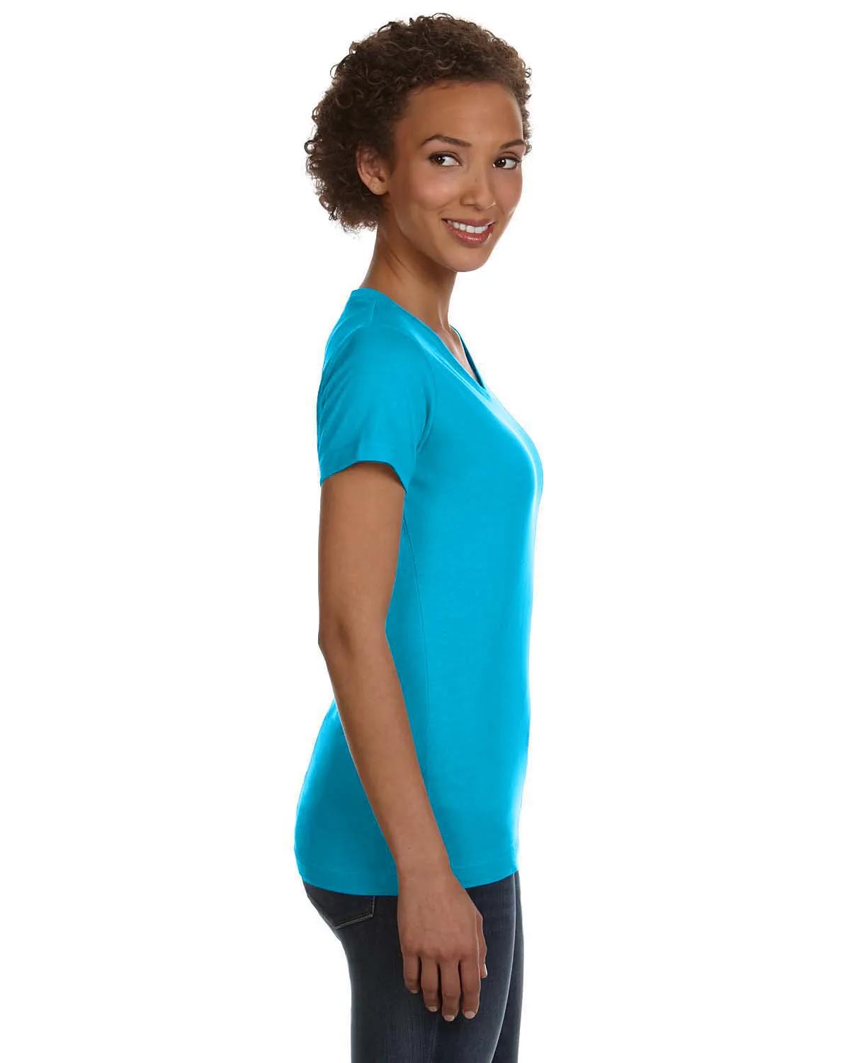 Ladies' V-Neck Fine Jersey T-Shirt 22 of 44