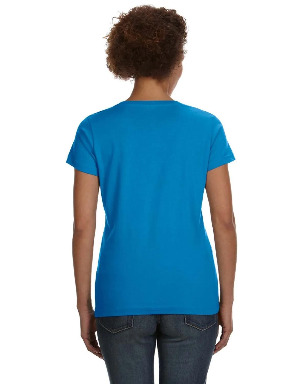 Ladies' V-Neck Fine Jersey T-Shirt 43 of 44