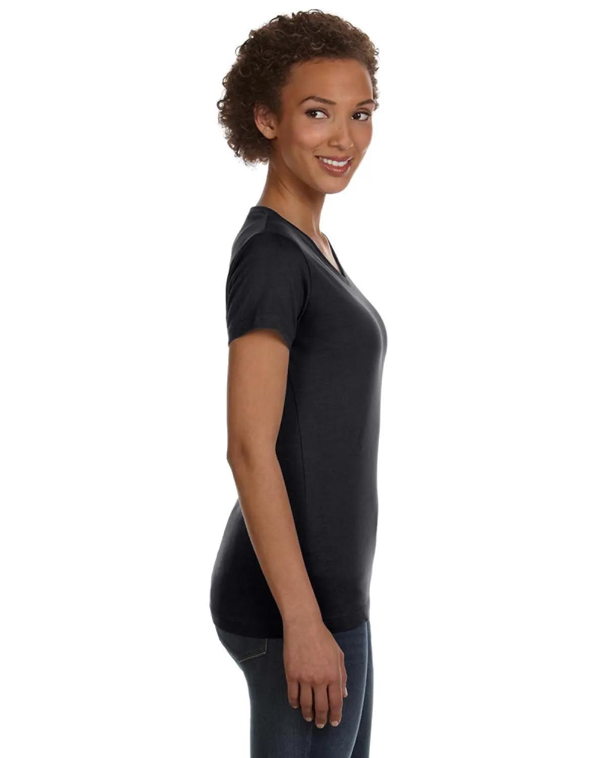Ladies' V-Neck Fine Jersey T-Shirt 44 of 44