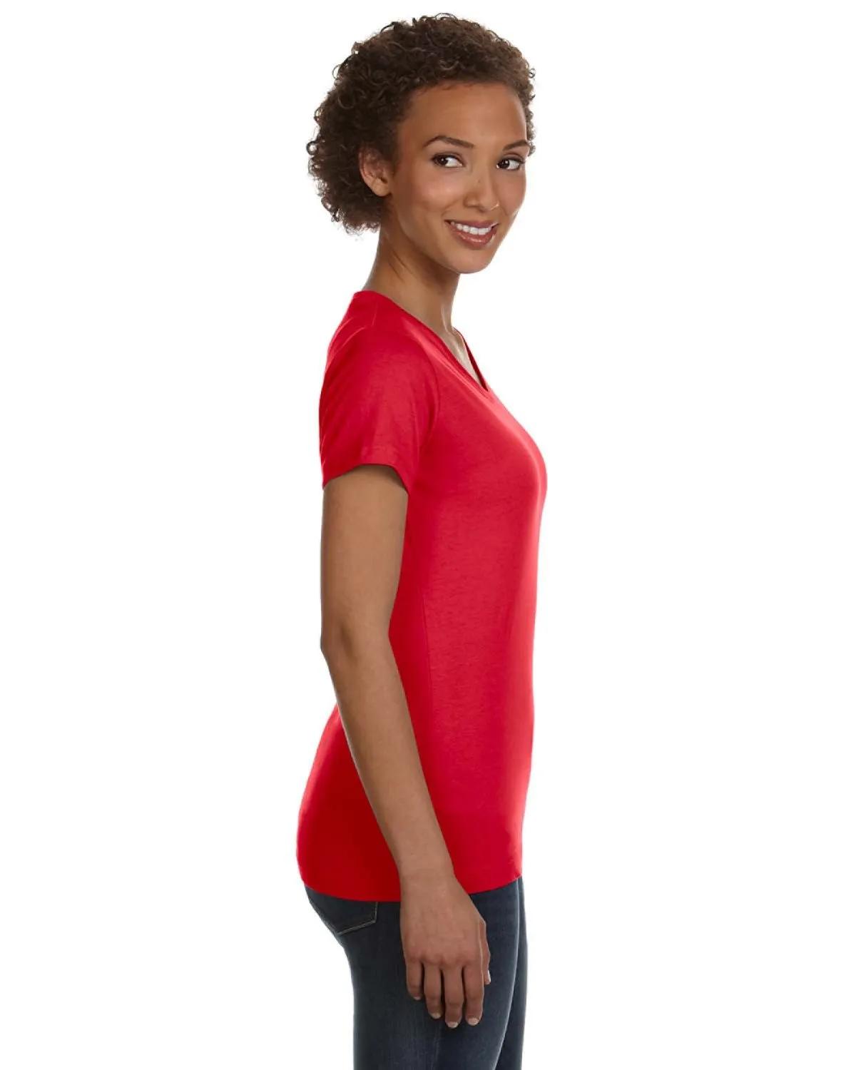 Ladies' V-Neck Fine Jersey T-Shirt 24 of 44