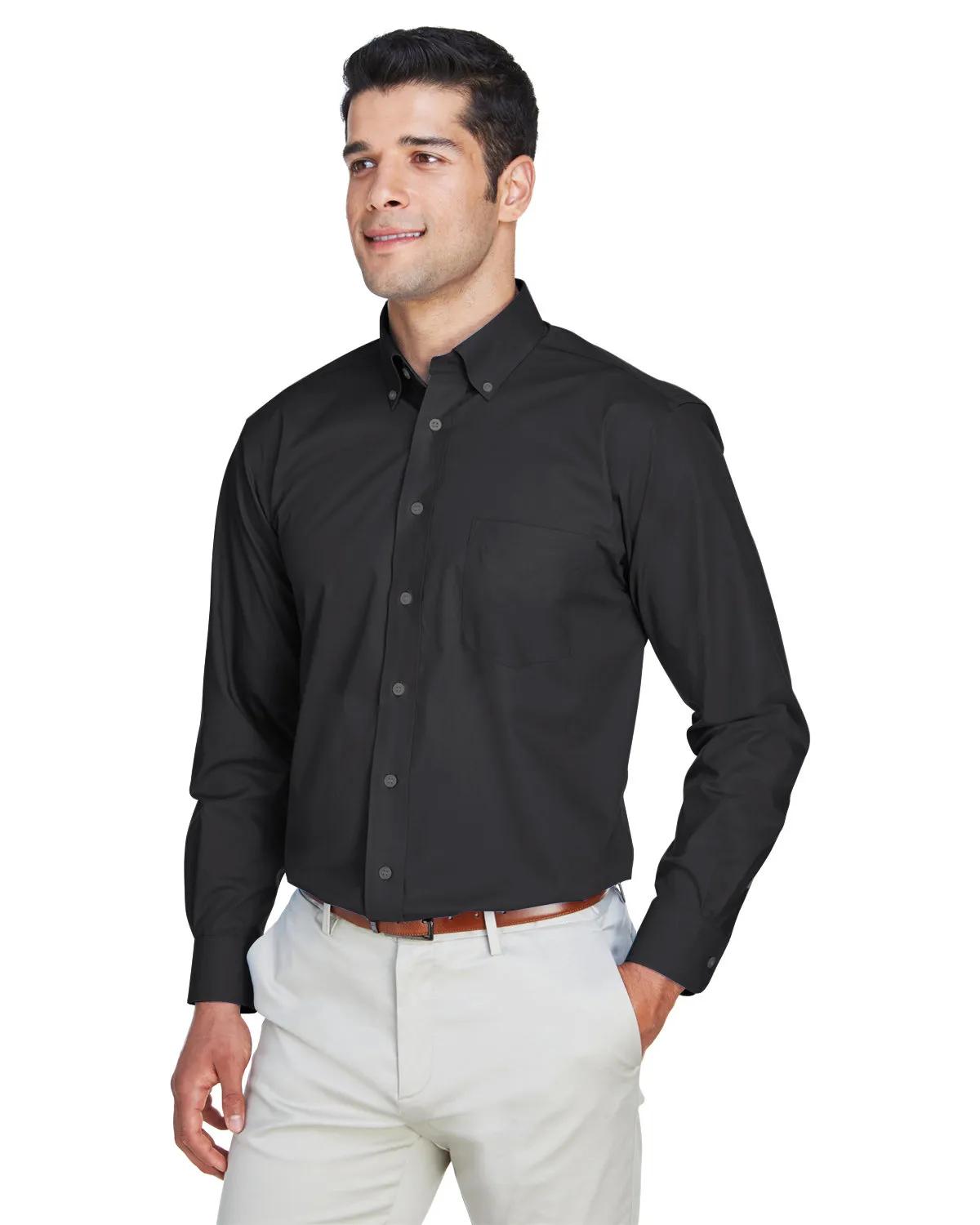 Men's Crown Collection® Tall Solid Broadcloth Woven Shirt 6 of 27