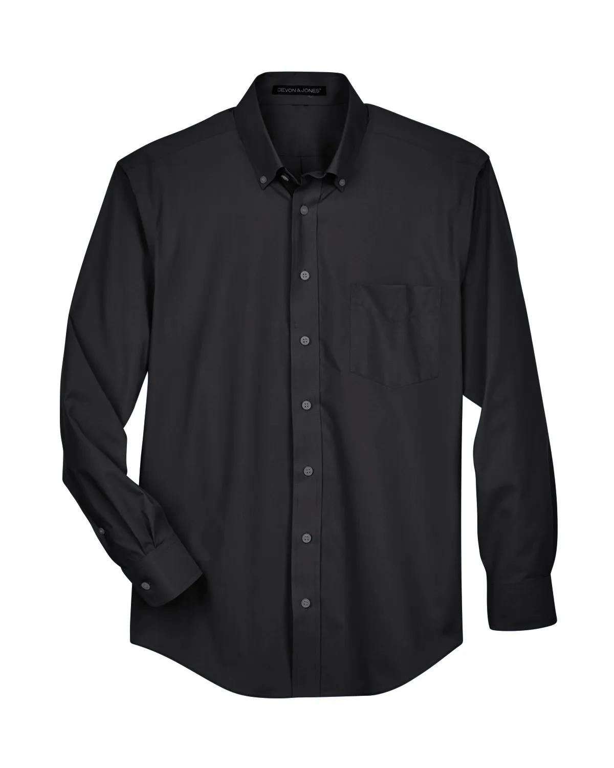 Men's Crown Collection® Tall Solid Broadcloth Woven Shirt 9 of 27