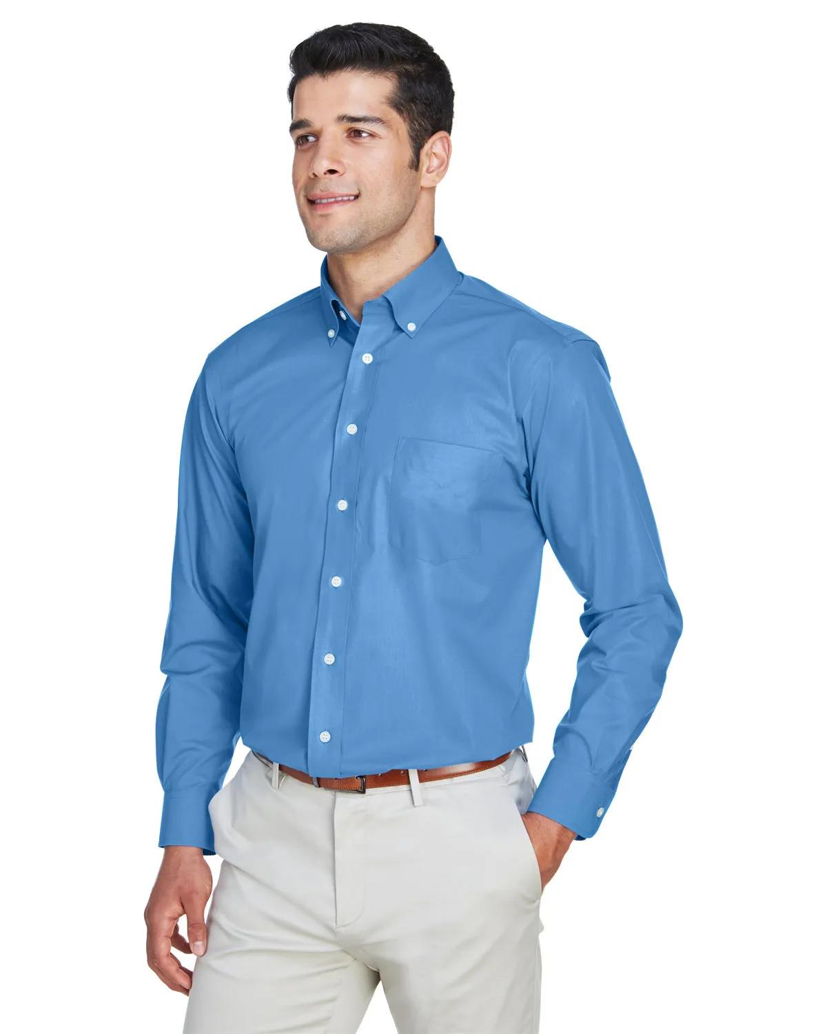 Men's Crown Collection® Tall Solid Broadcloth Woven Shirt 18 of 27