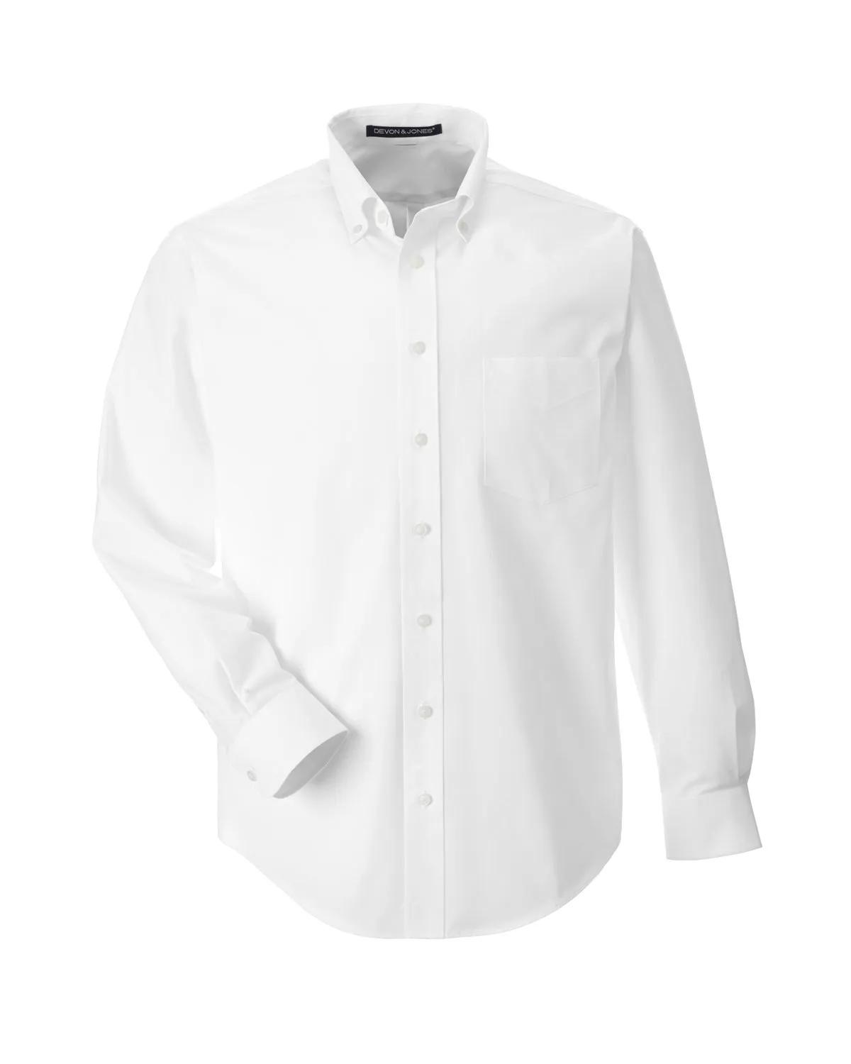 Men's Crown Collection® Tall Solid Broadcloth Woven Shirt 5 of 27