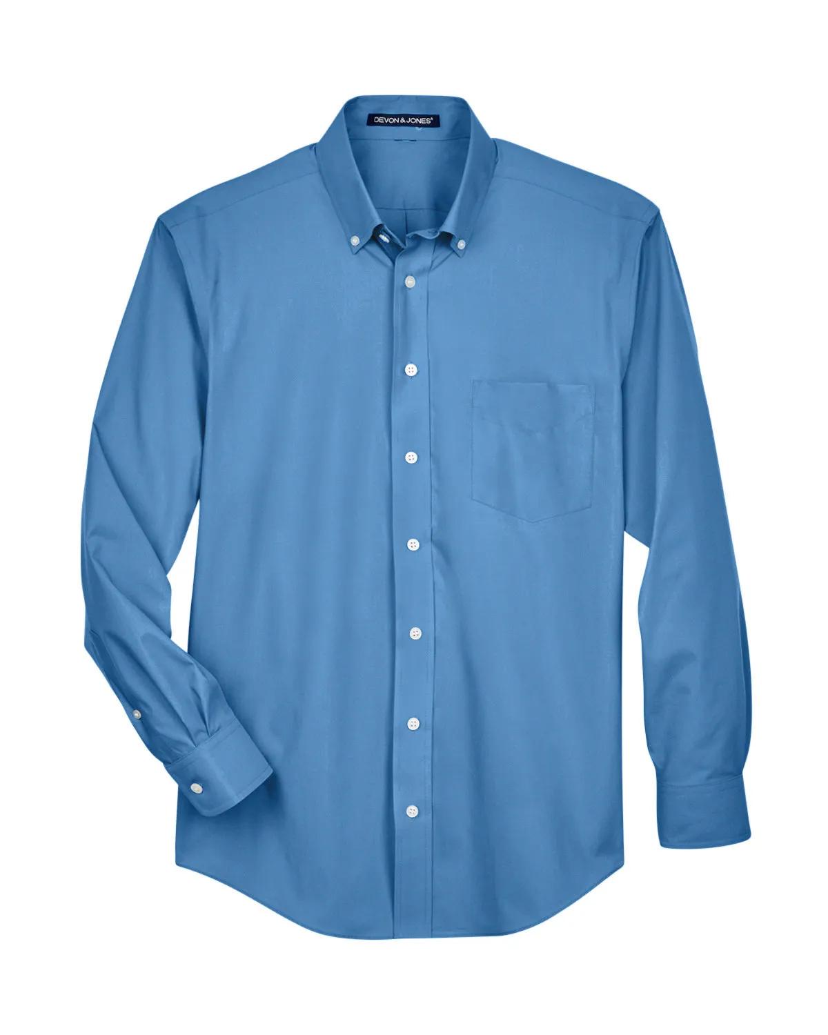 Men's Crown Collection® Tall Solid Broadcloth Woven Shirt 21 of 27