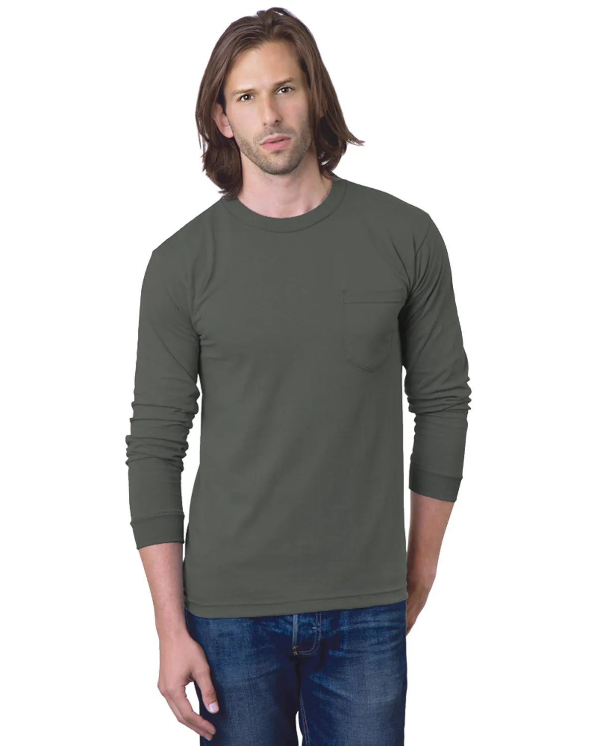 Adult USA Made Heavyweight Long-Sleeve Pocket T-Shirt 15 of 39