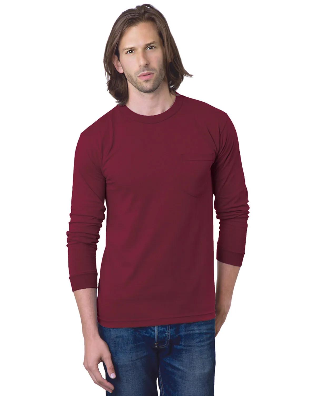 Adult USA Made Heavyweight Long-Sleeve Pocket T-Shirt 1 of 39