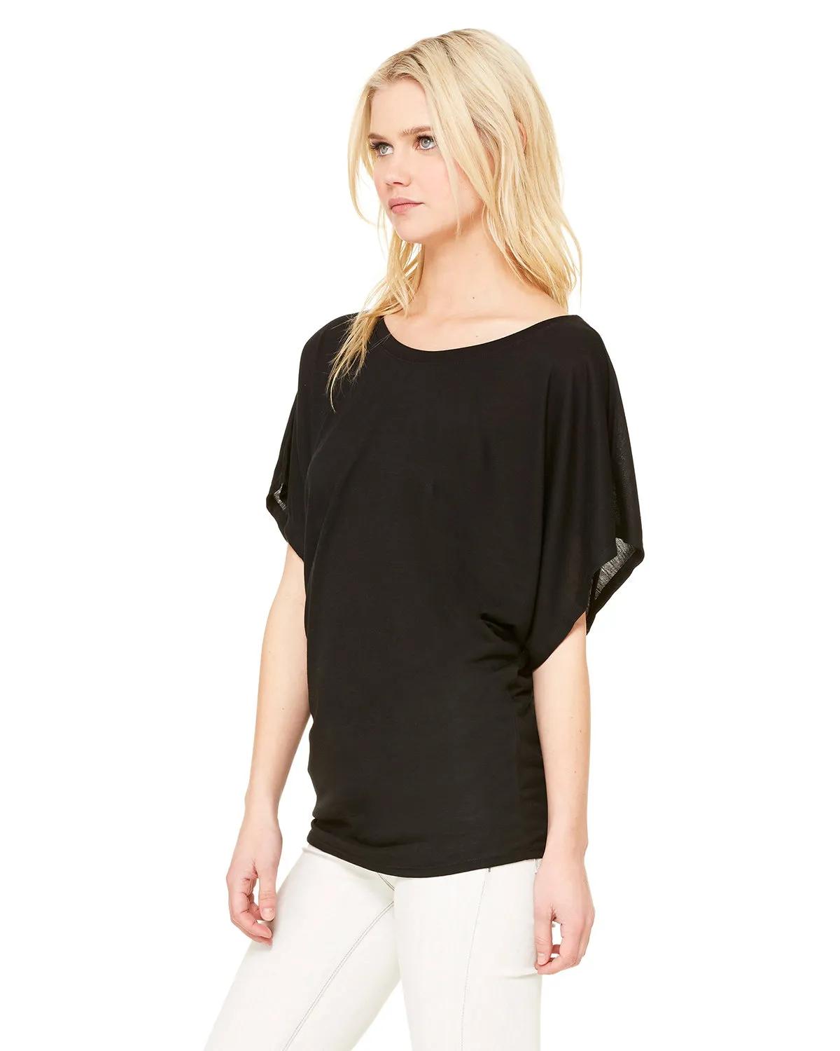 Ladies' Flowy Draped Sleeve Dolman T-Shirt 5 of 26