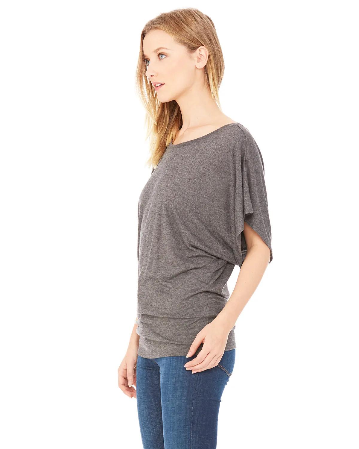 Ladies' Flowy Draped Sleeve Dolman T-Shirt 15 of 26