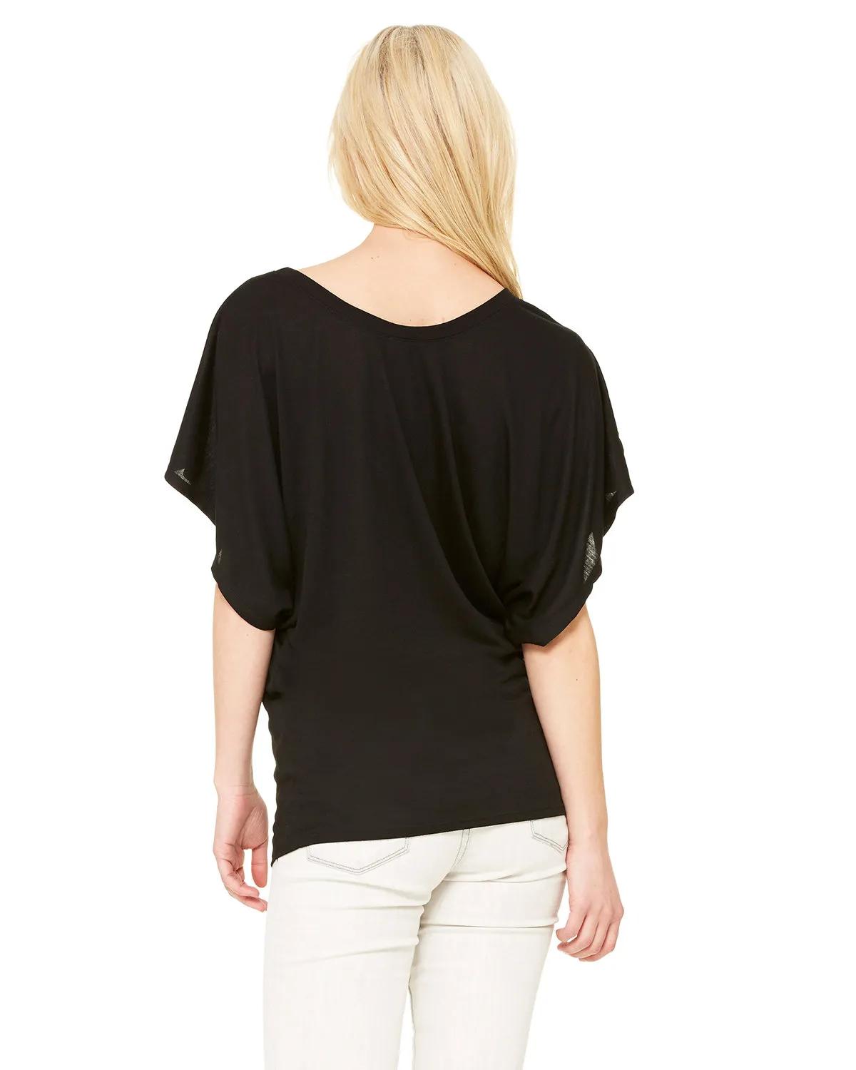 Ladies' Flowy Draped Sleeve Dolman T-Shirt 4 of 26