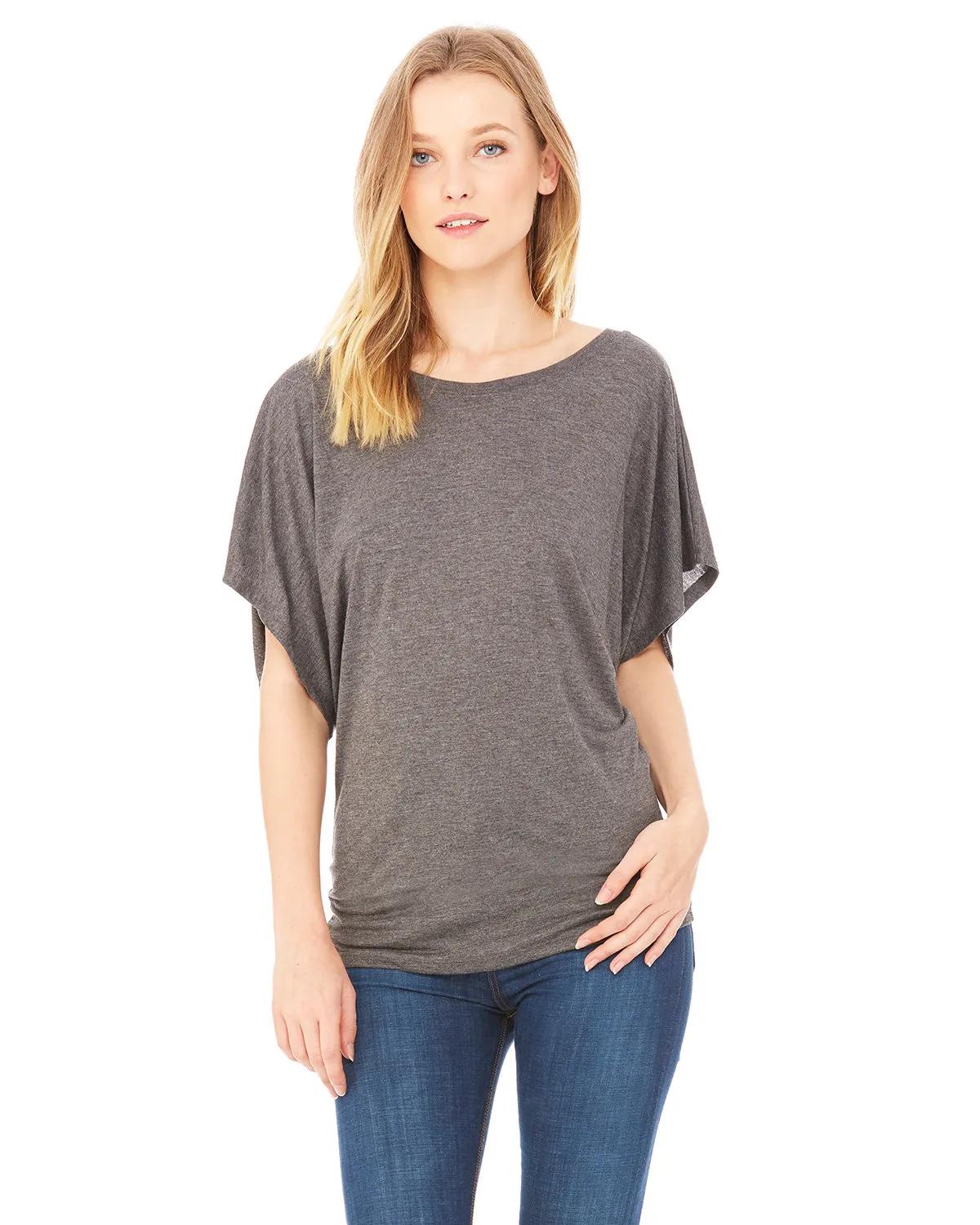 Ladies' Flowy Draped Sleeve Dolman T-Shirt 1 of 26
