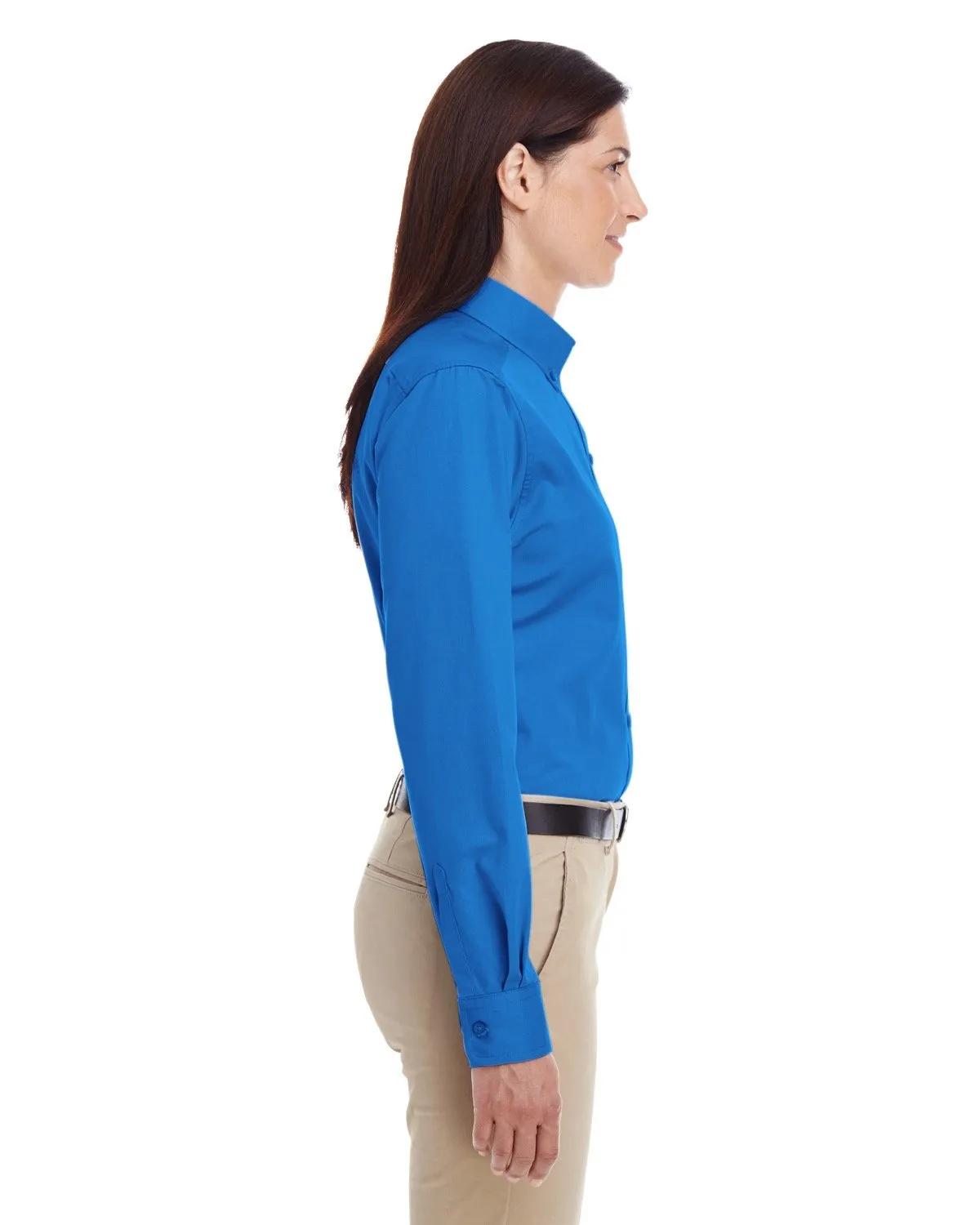 Ladies' Foundation Cotton Long-Sleeve Twill Shirt with Teflon™ 12 of 28