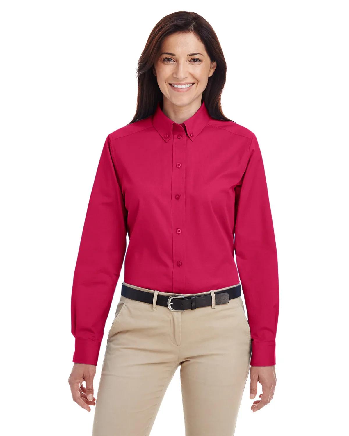 Ladies' Foundation Cotton Long-Sleeve Twill Shirt with Teflon™ 4 of 28