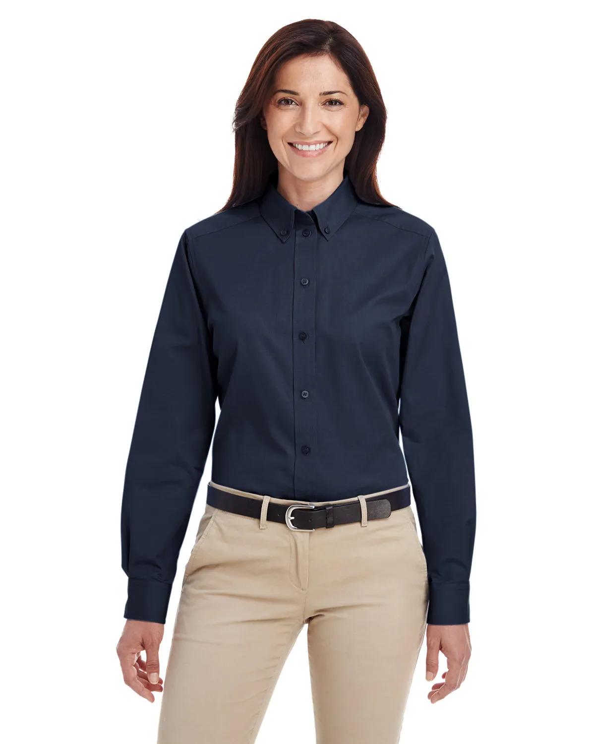 Ladies' Foundation Cotton Long-Sleeve Twill Shirt with Teflon™ 7 of 28