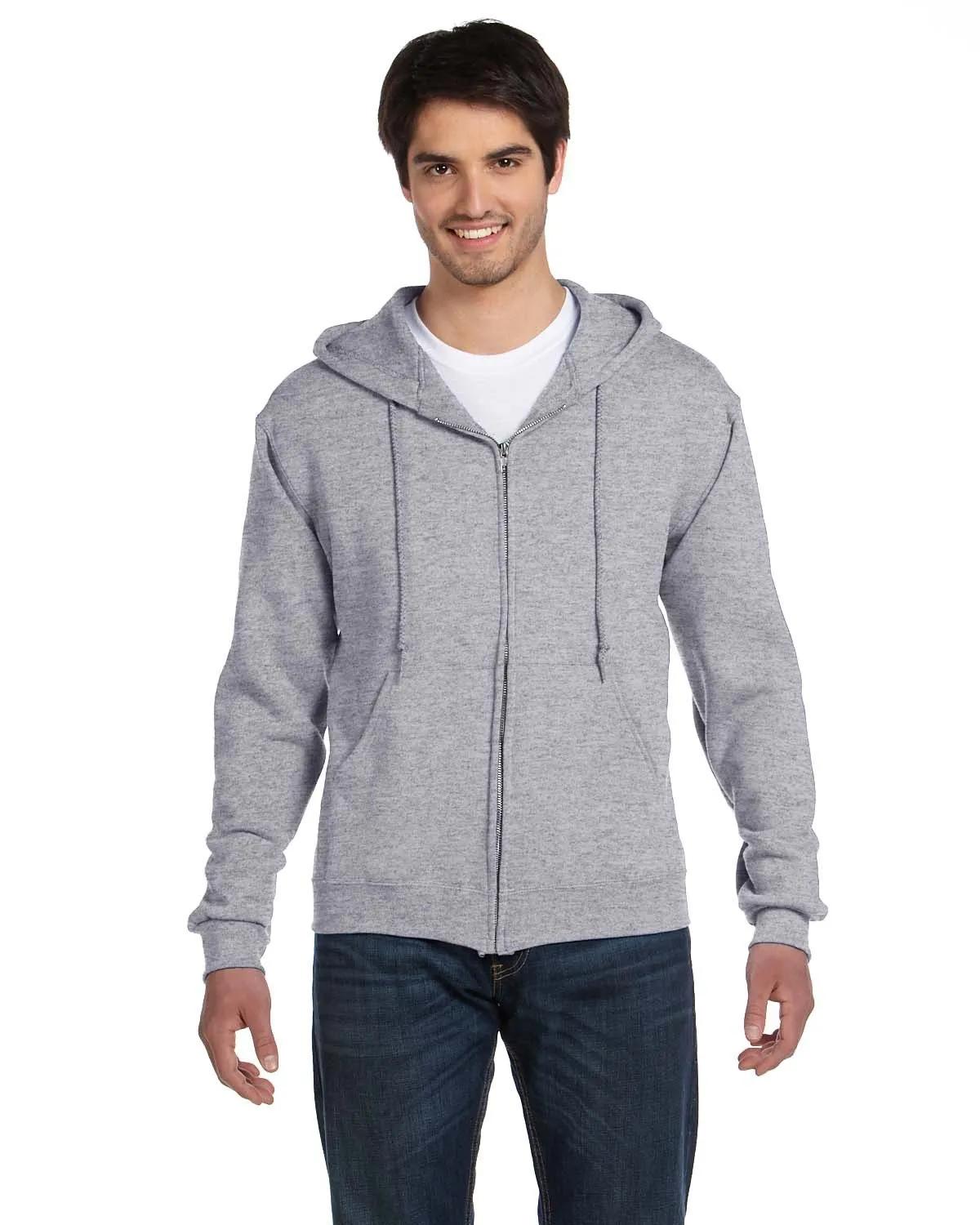 Adult Supercotton™ Full-Zip Hooded Sweatshirt 1 of 8