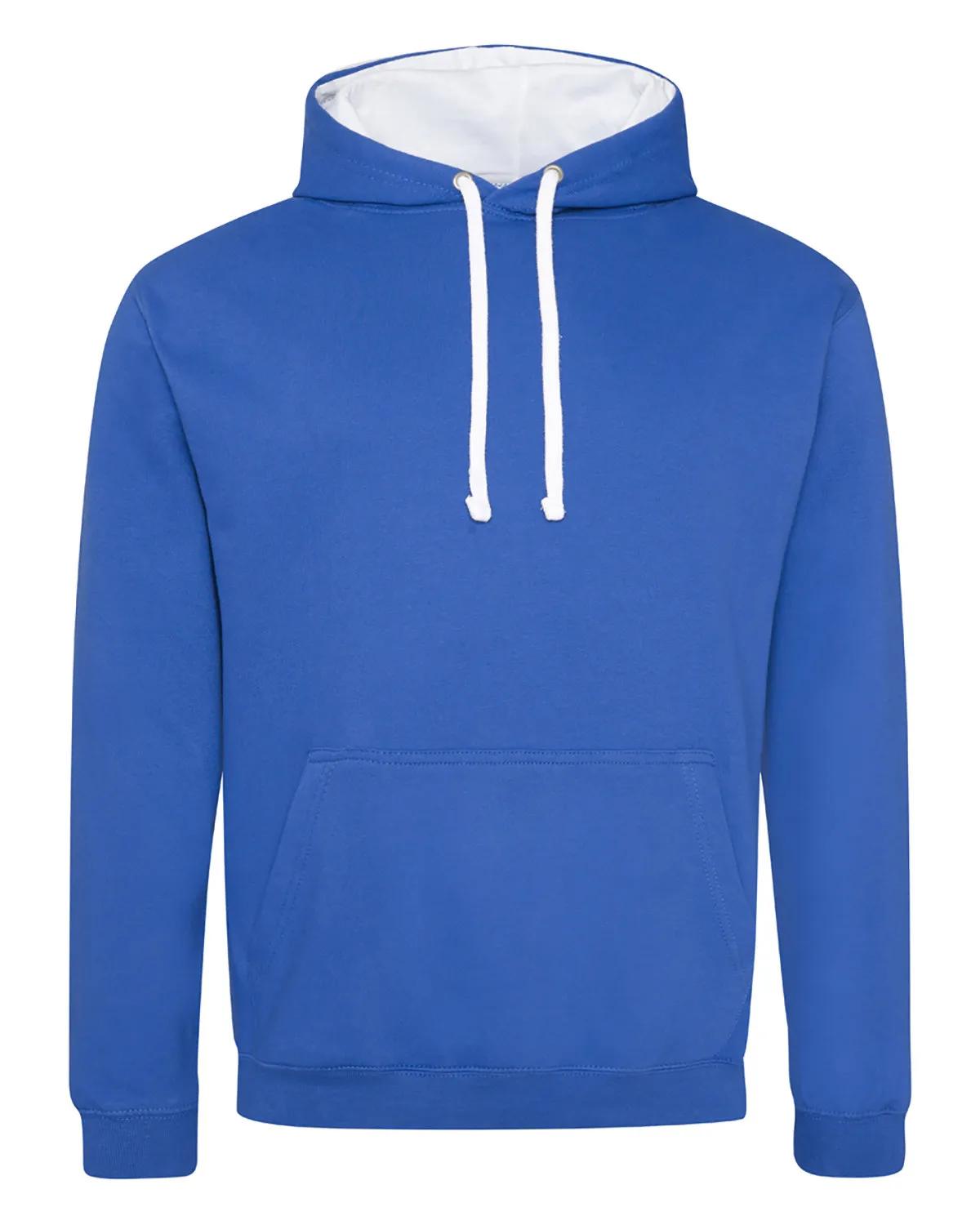 Adult Midweight Varsity Contrast Hooded Sweatshirt 8 of 37
