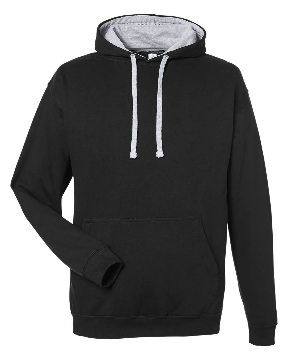 Adult Midweight Varsity Contrast Hooded Sweatshirt 10 of 37