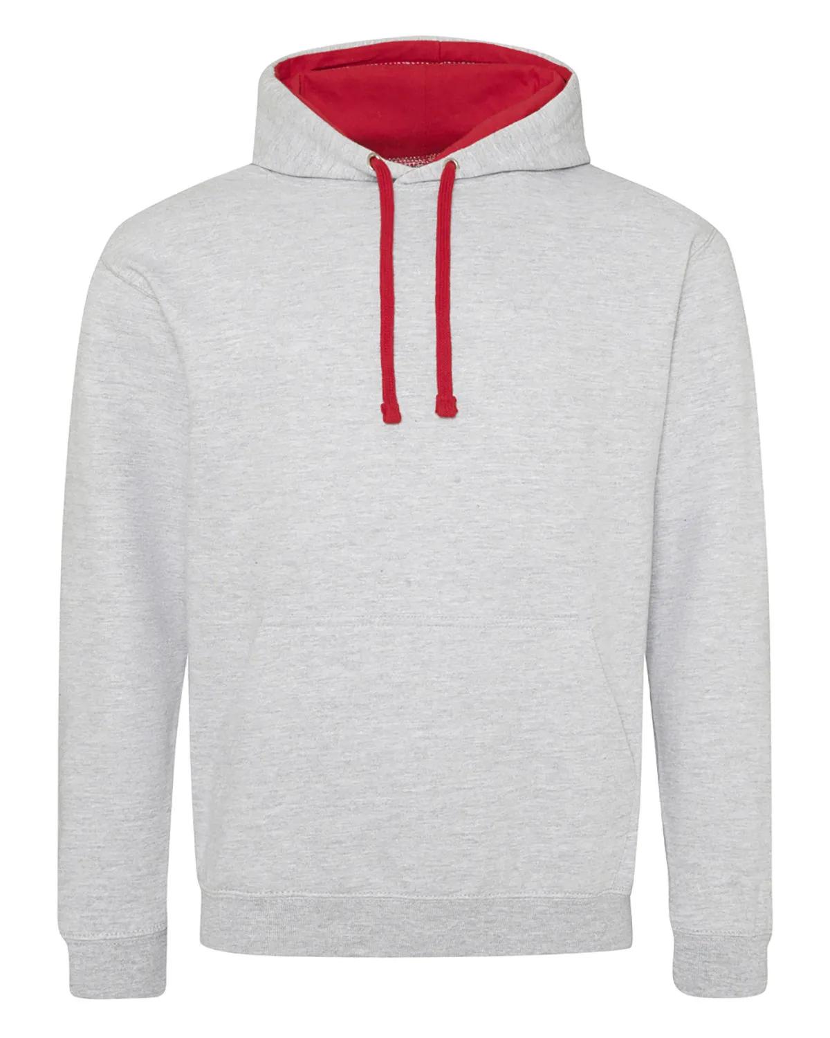 Adult Midweight Varsity Contrast Hooded Sweatshirt 3 of 37