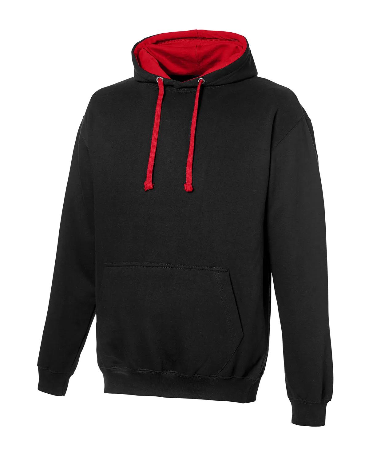Adult Midweight Varsity Contrast Hooded Sweatshirt 32 of 37
